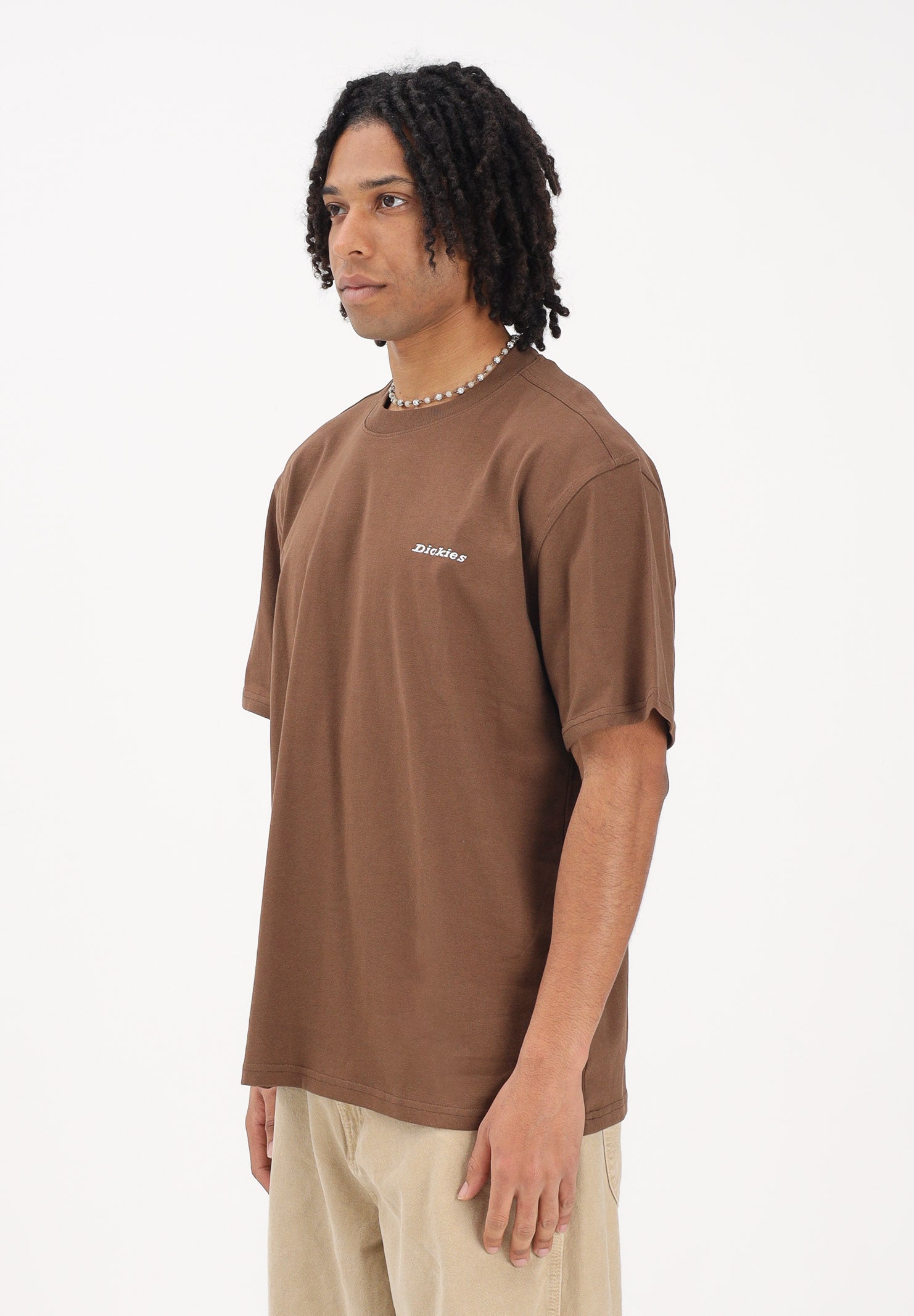 DICKIES T-shirt a manica corta Loretto marrone da uomo DK0A89EN0TB1 . DIckies