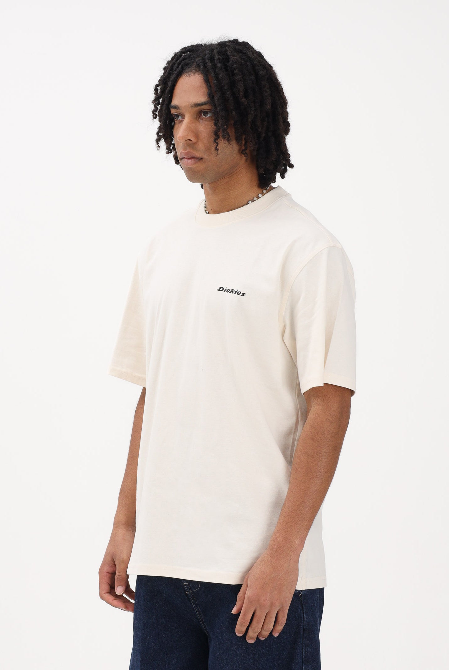 DICKIES T-shirt a manica corta Loretto panna da uomo DK0A89ENECR1 . DIckies