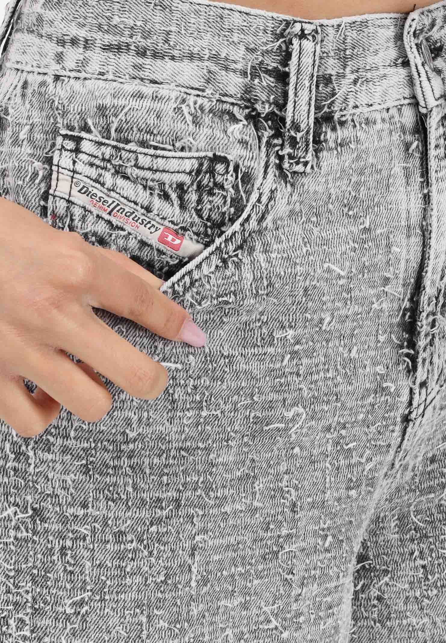 DIESEL Bermuda in denim grigio per donna, ragazzi e bambini J02345KXBR5 K02 DIESEL