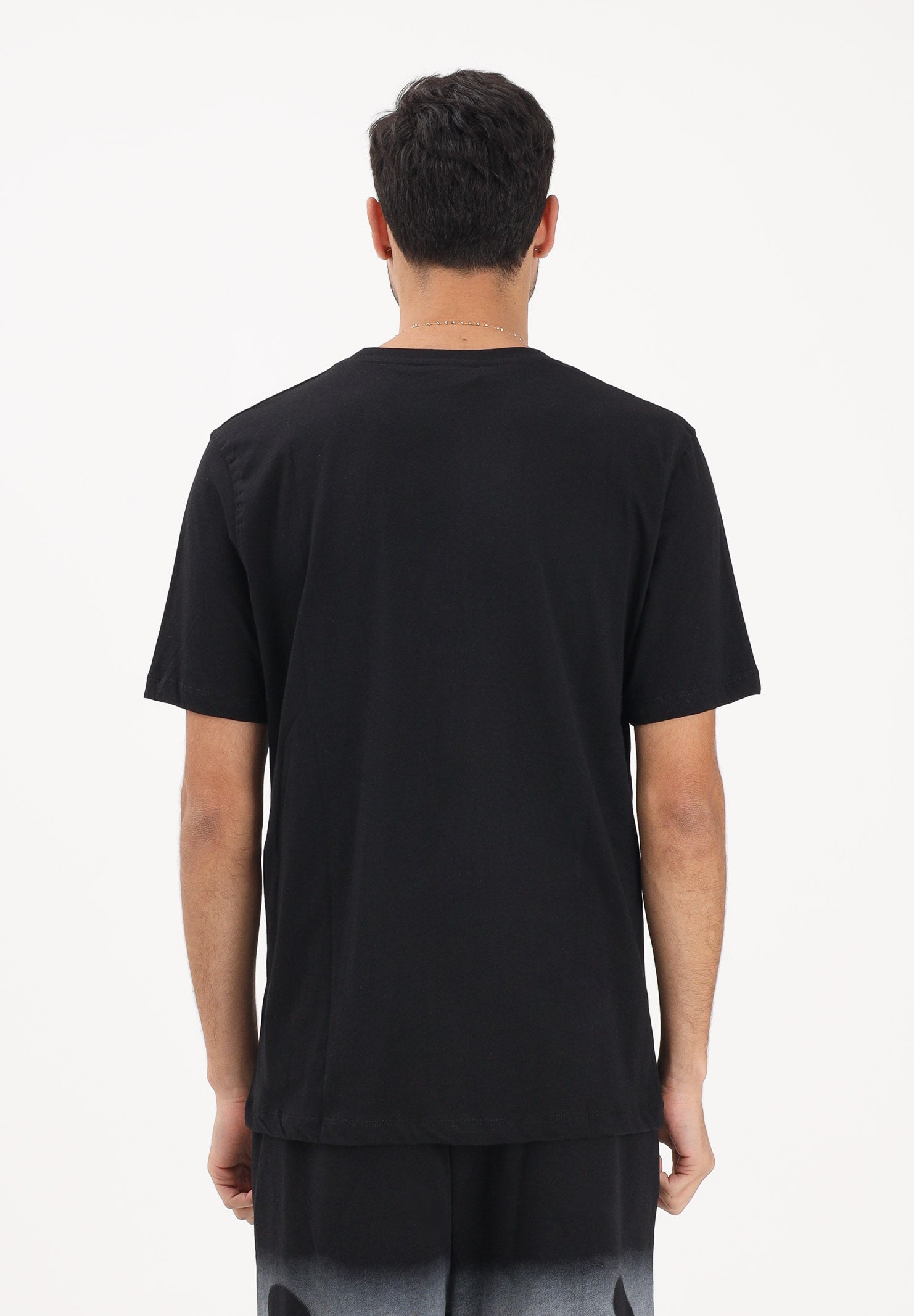 DISCLAIMER T-shirt a manica corta nera da uomo con stampa logo in stile graffiti 26EDS55419 NE DISCLAIMER