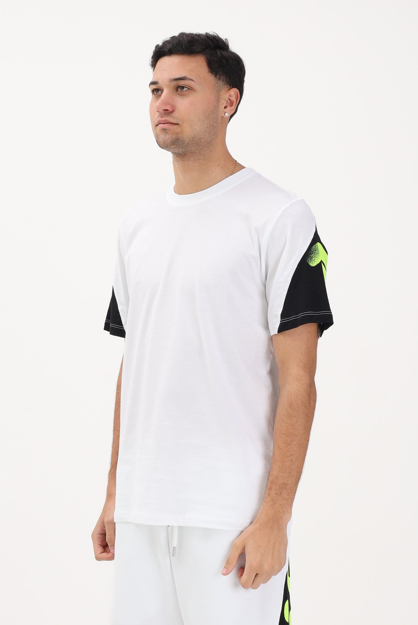 DISCLAIMER T-shirt a manica corta bianca da uomo con stampa logo sul retro 26EDS55432 BINE DISCLAIMER