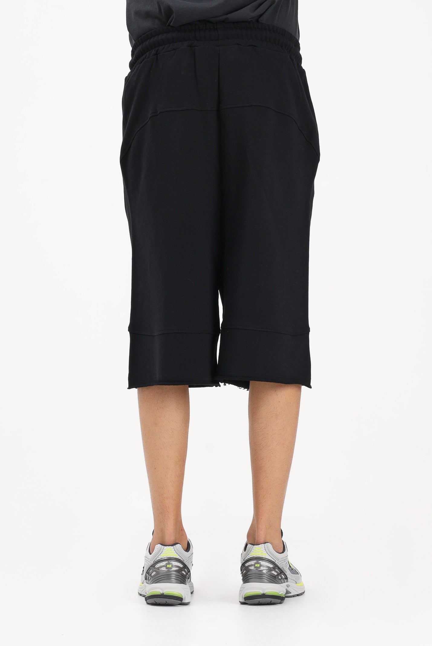 DISCLAIMER Shorts sportivo nero da uomo con stampa logo 26EDS55454 NE DISCLAIMER
