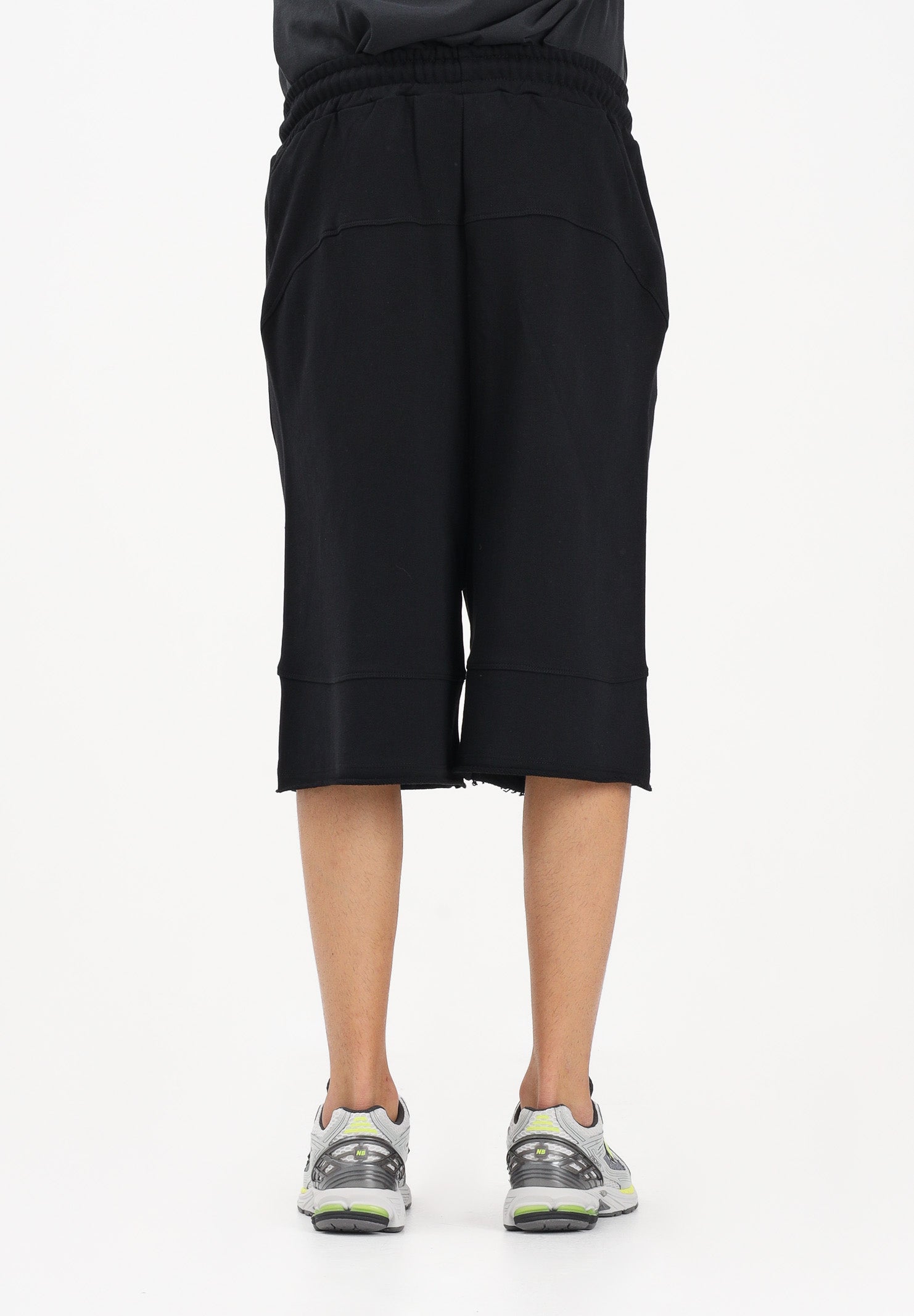 DISCLAIMER Shorts sportivo nero da uomo con stampa logo 26EDS55454 NE DISCLAIMER