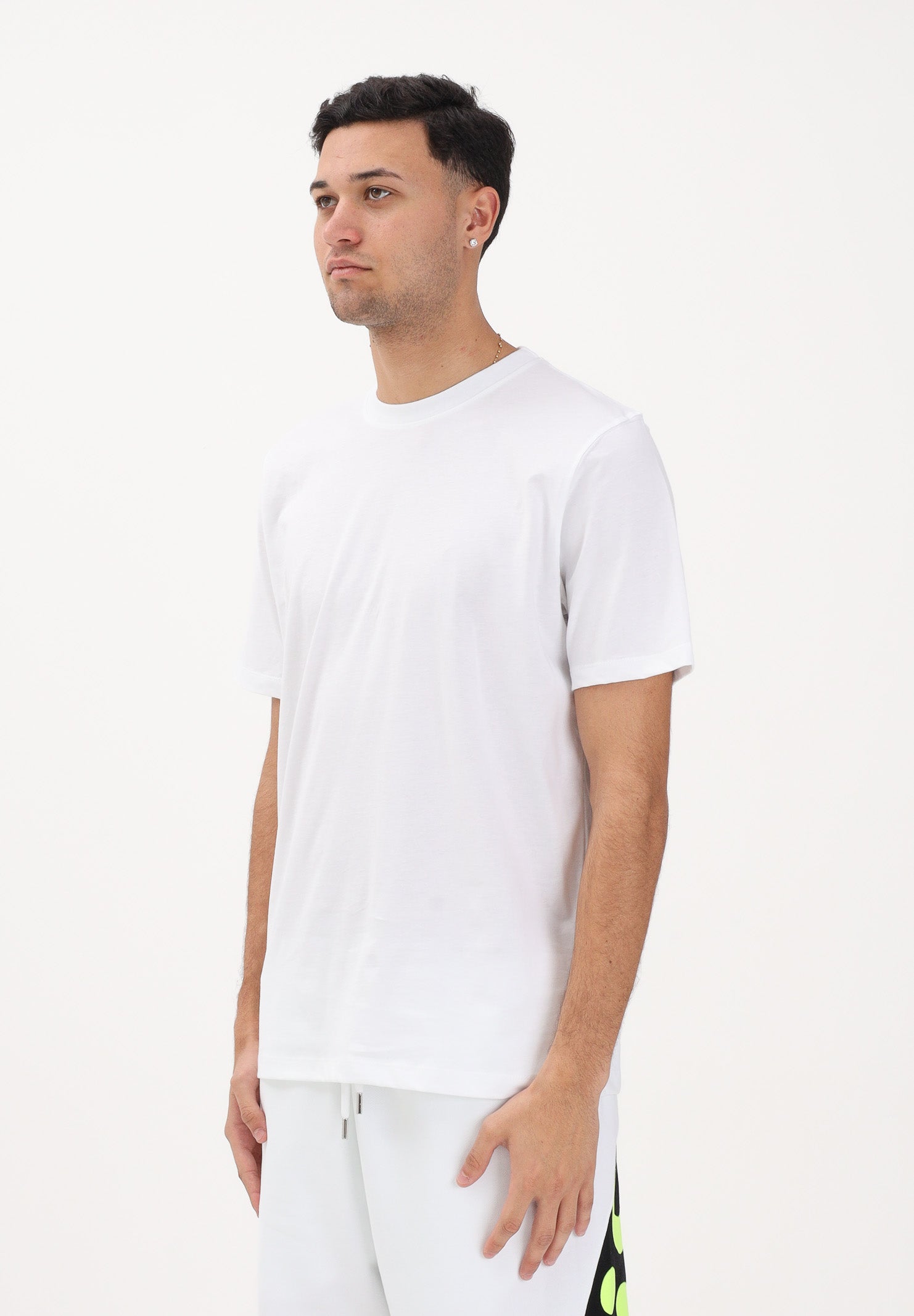 DISCLAIMER T-shirt a manica corta bianca da uomo con grafica sul retro 26EDS55460 BI DISCLAIMER