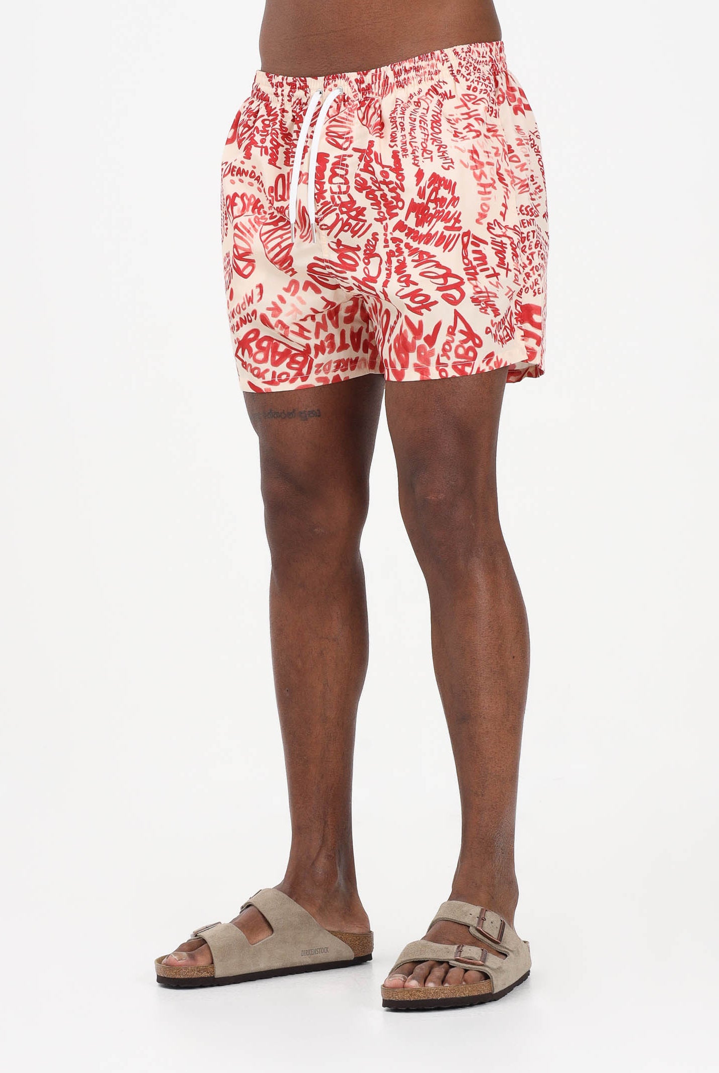DSQUARED2 Shorts mare panna da uomo con stampa grafica all-over D7B626830 159 DSQUARED2
