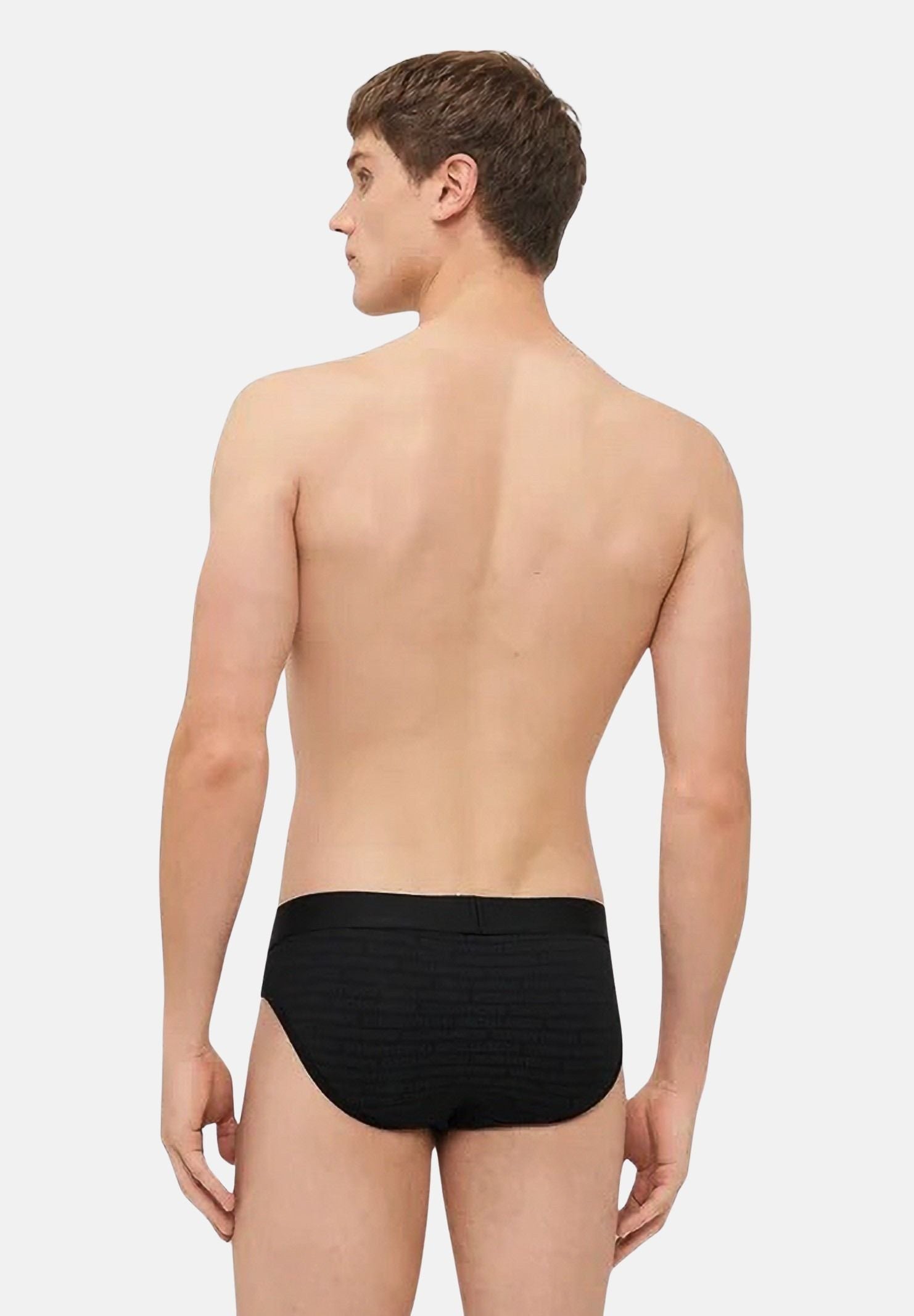 DSQUARED2 Slip nero da uomo con logo all-over D9H136200S 010 DSQUARED2