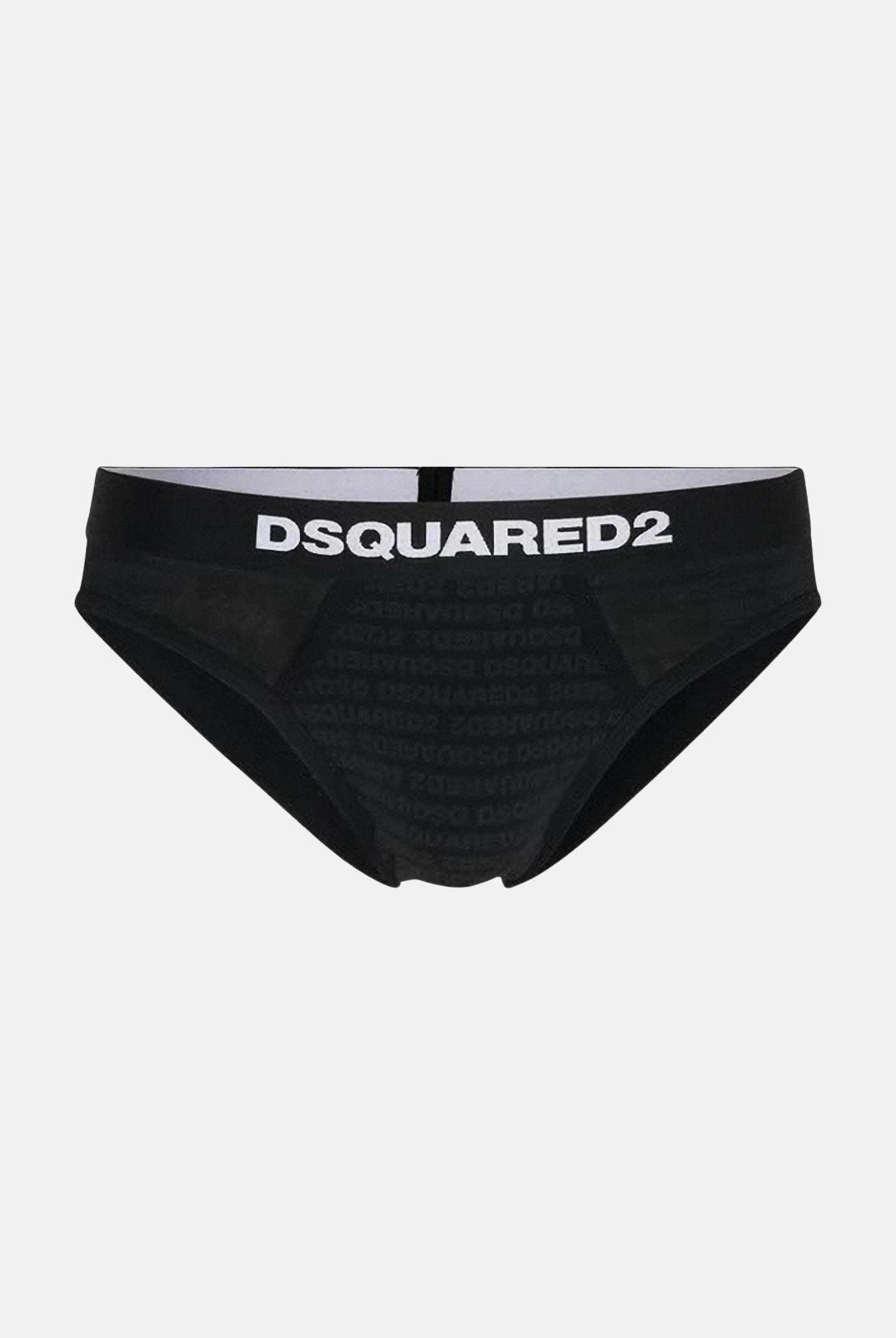 DSQUARED2 Slip nero da uomo con logo all-over D9H136200S 010 DSQUARED2