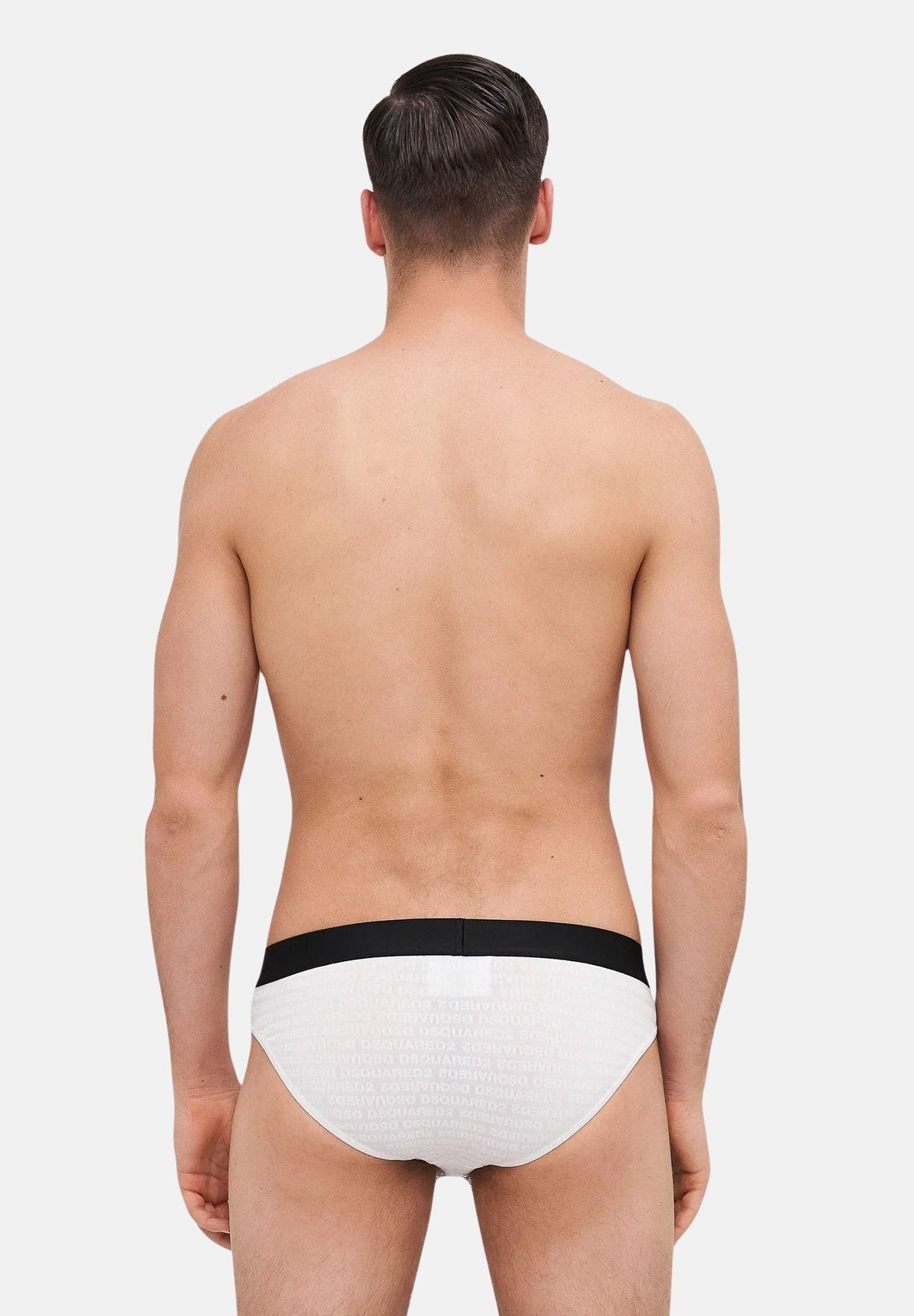 DSQUARED2 Slip bianco da uomo con logo all-over D9H136200S 110 DSQUARED2