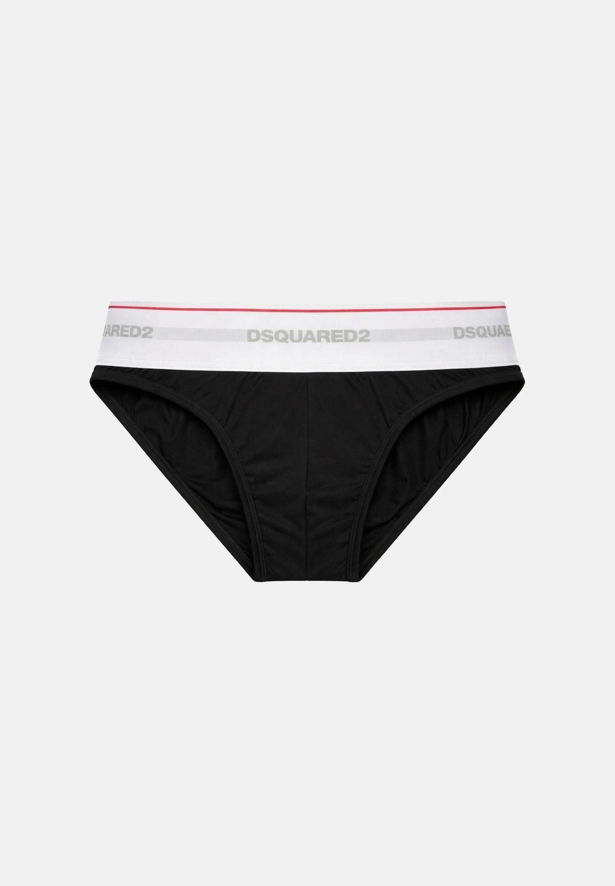 DSQUARED2 Slip nero da uomo con fascia logata D9L846320 001 DSQUARED2
