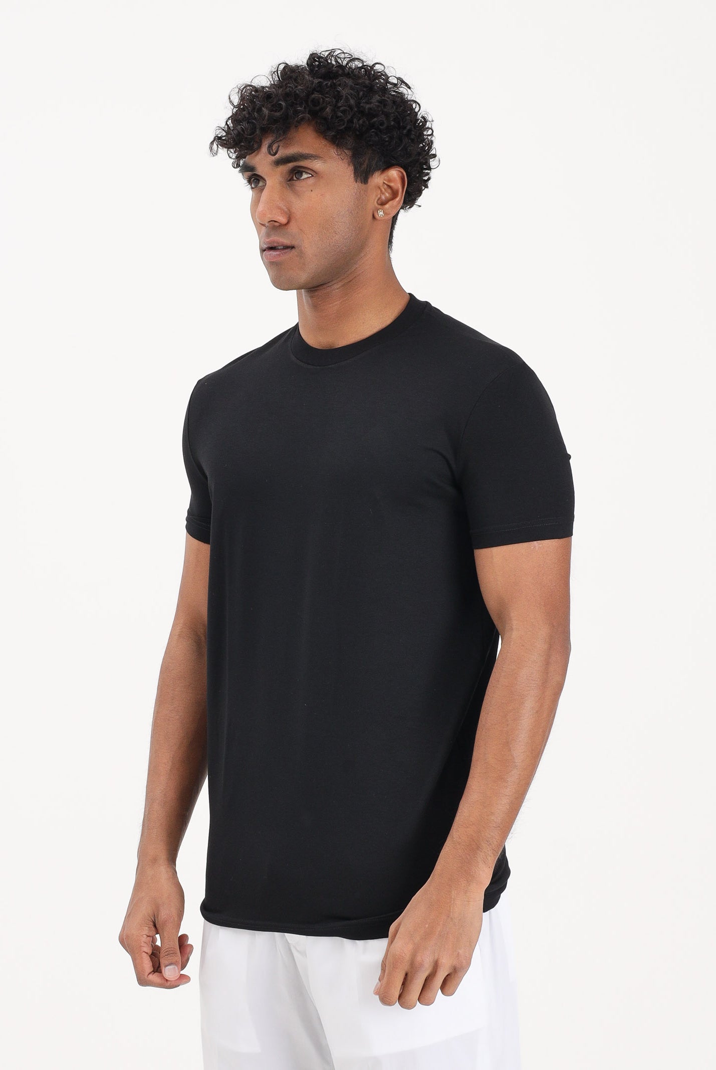 DSQUARED2 T-shirt a manica corta nera da uomo con patch logo D9M206240 001 DSQUARED2