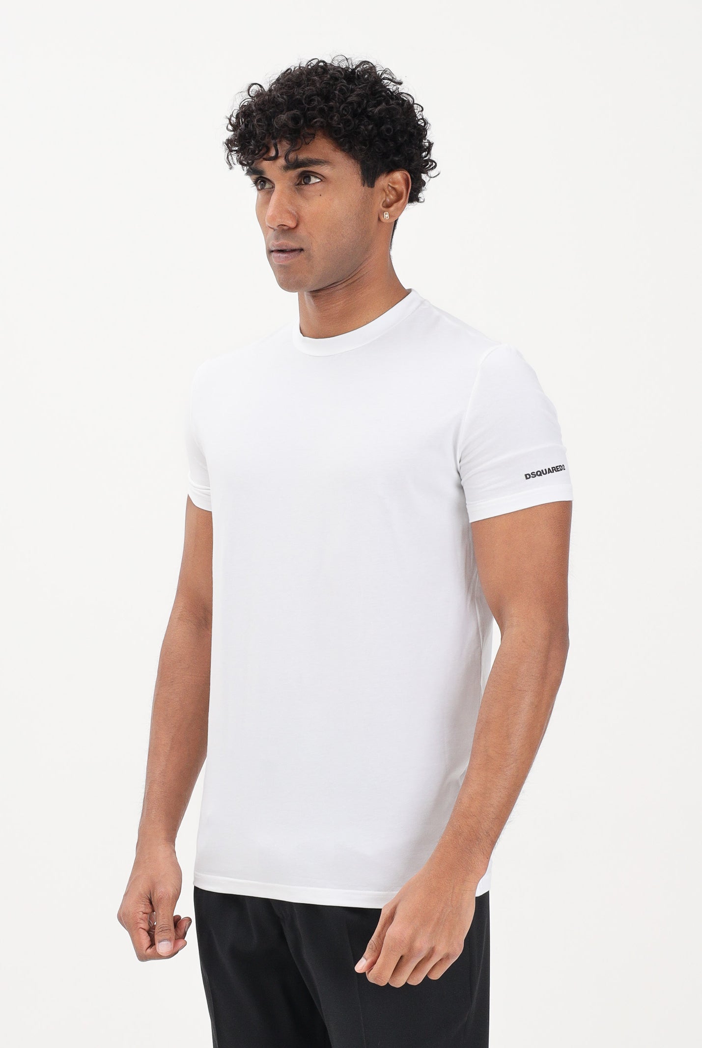 DSQUARED2 T-shirt a manica corta bianca da uomo con logo DCX290070 100 DSQUARED2