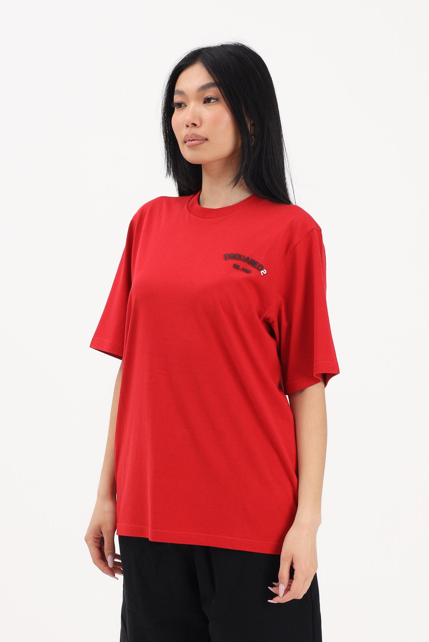 DSQUARED2 T-shirt a manica corta rossa per donna, ragazzi e bambini con logo DQ3169D0AAP DQ401 DSQUARED2
