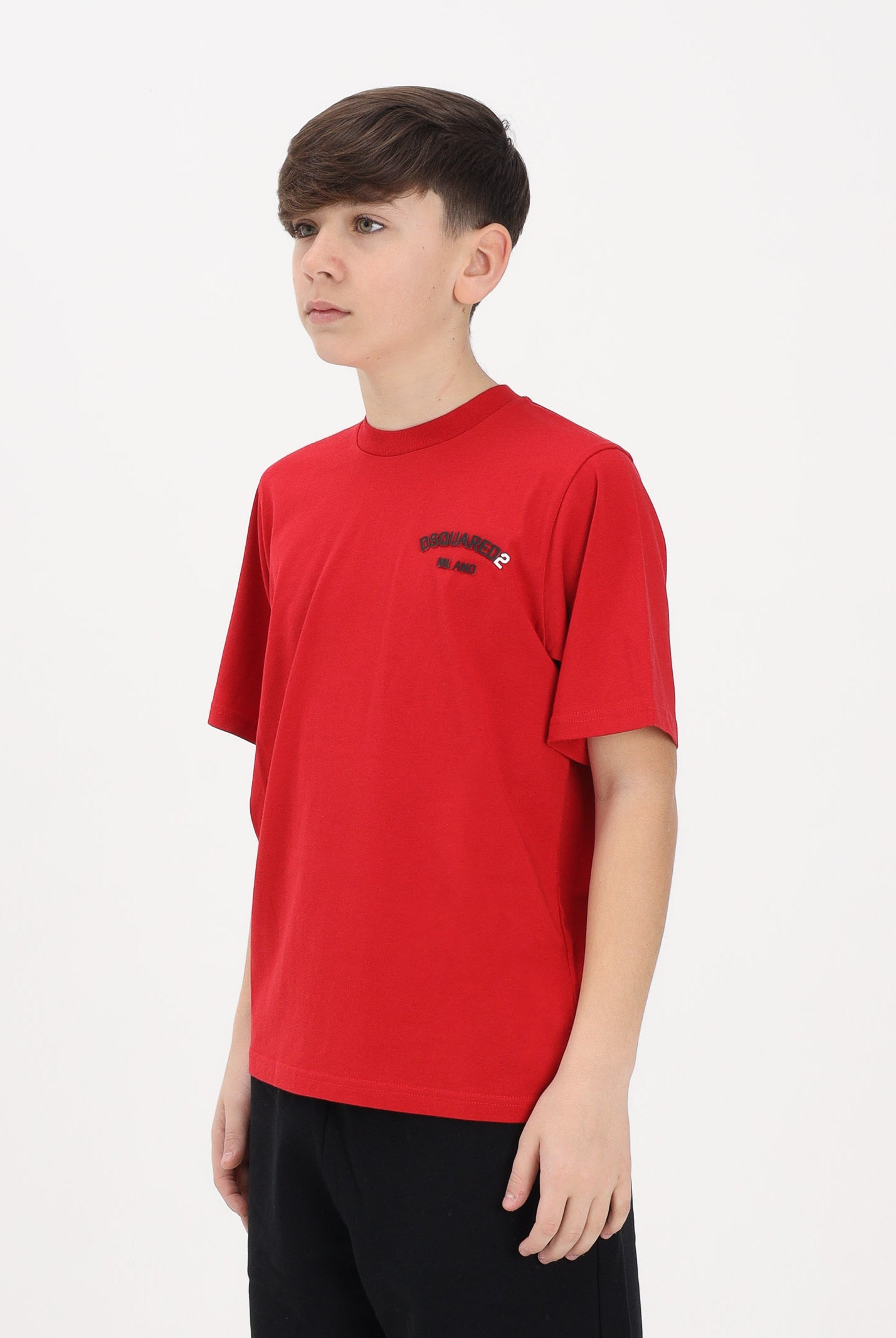 DSQUARED2 T-shirt a manica corta rossa per donna, ragazzi e bambini con logo DQ3169D0AAP DQ401 DSQUARED2