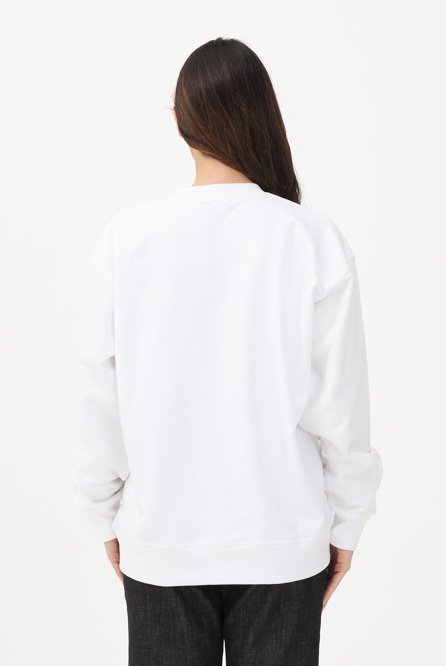 DSQUARED2 Felpa girocollo bianca per donna, ragazzi e bambini con stampa DQ3193D0AGW DQ100 DSQUARED2