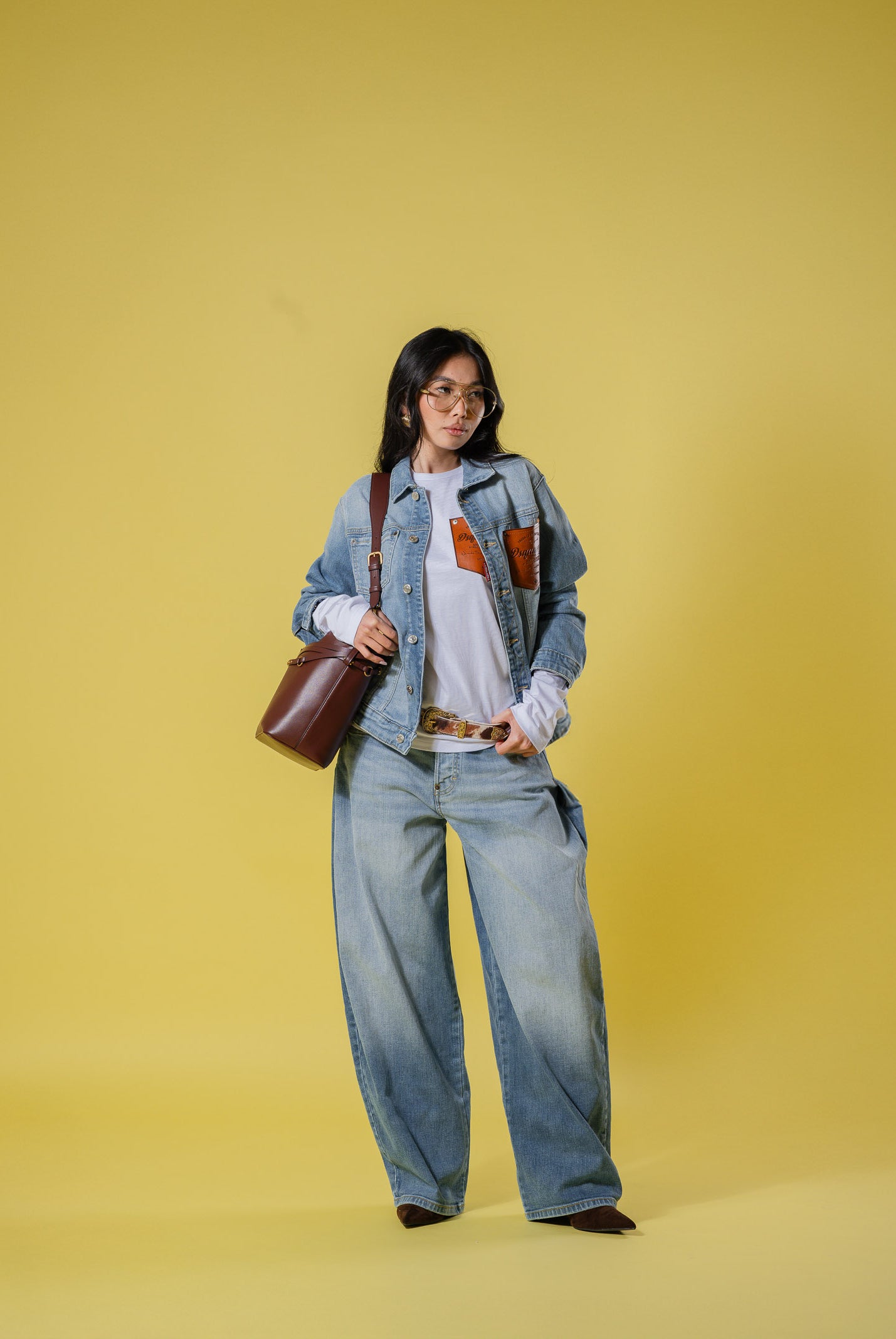 DSQUARED2 Giubbotto di jeans in denim chiaro per donna, ragazzi e bambini con logo DQ3240D0AF3 DQ01 DSQUARED2