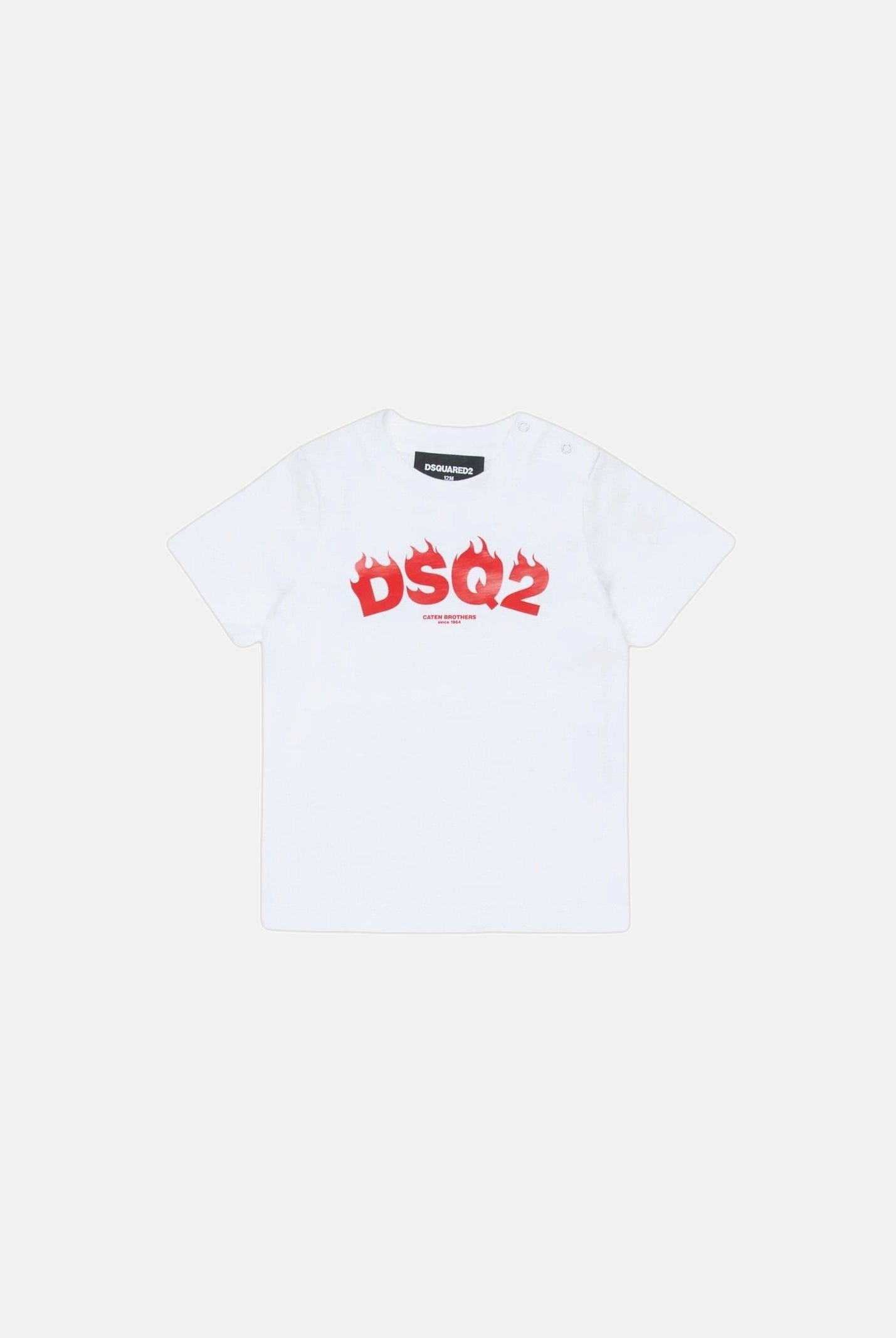 DSQUARED2 T-shirt a manica corta bianca da neonato con stampa DQ3275D00XM DQ100 DSQUARED2