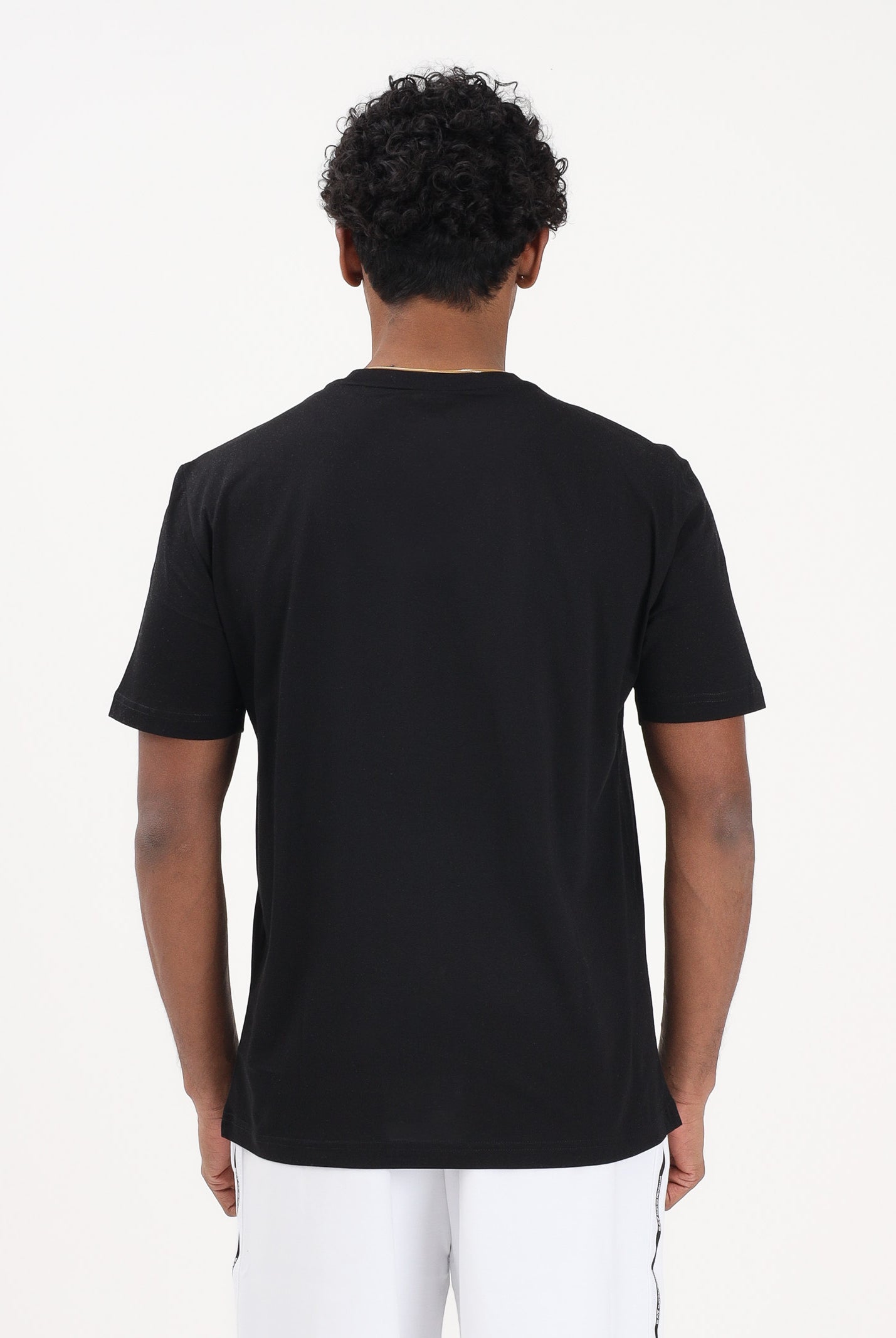 EA7 T-shirt a manica corta nera da uomo con stampa logo 7M001307AF10375 UC001 EA7