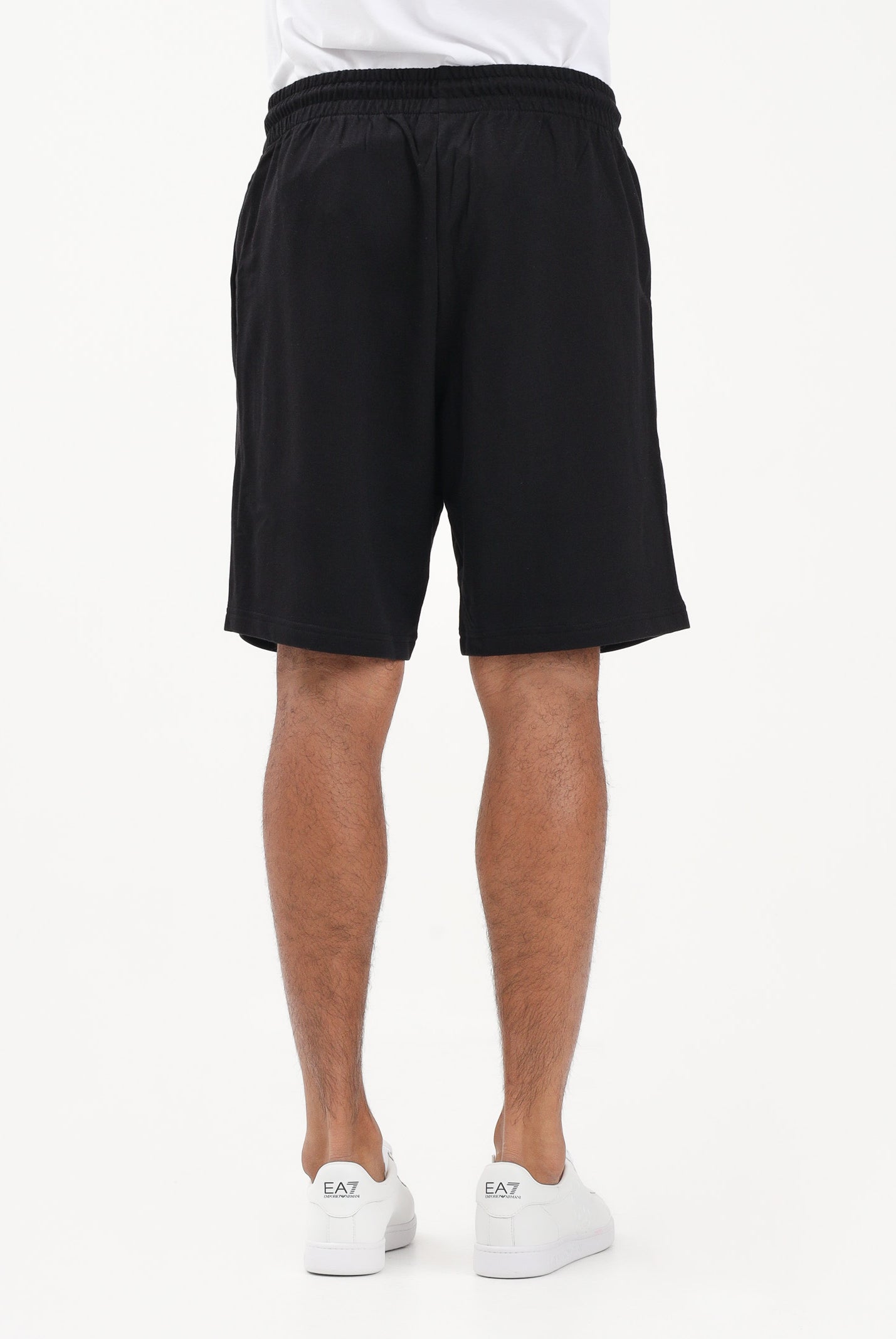EA7 Shorts sportivo nero da uomo con stampa logo 7M001315AF13512 UC001 EA7