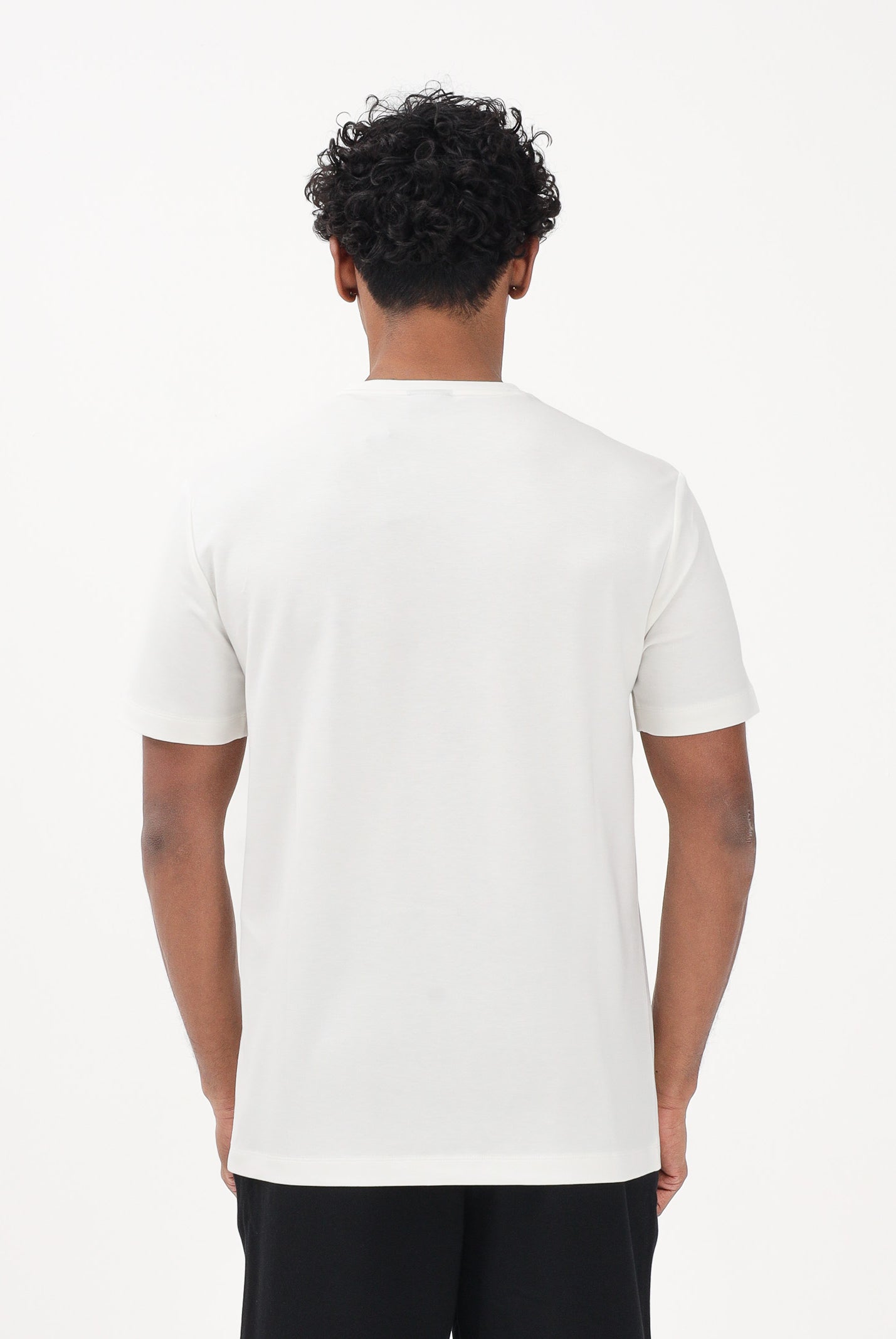 EA7 T-shirt a manica corta bianca da uomo con applicazione logo 7M001331AF13739 U0004 EA7