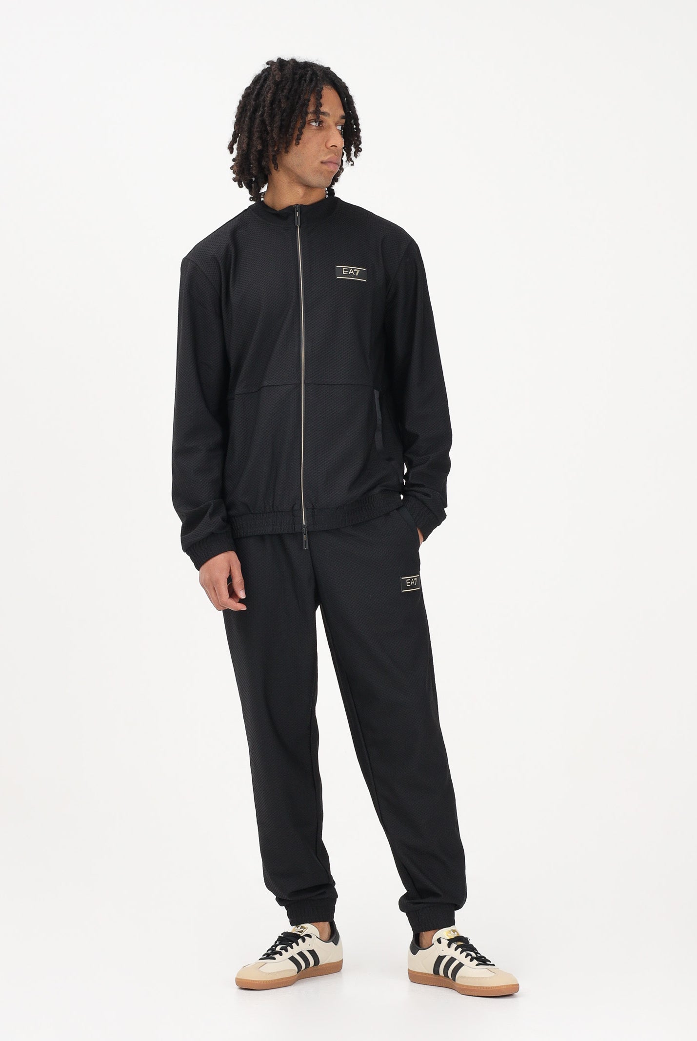 EA7 Pantalone sportivo nero da uomo con logo 7M001341AF21099 UC001 EA7