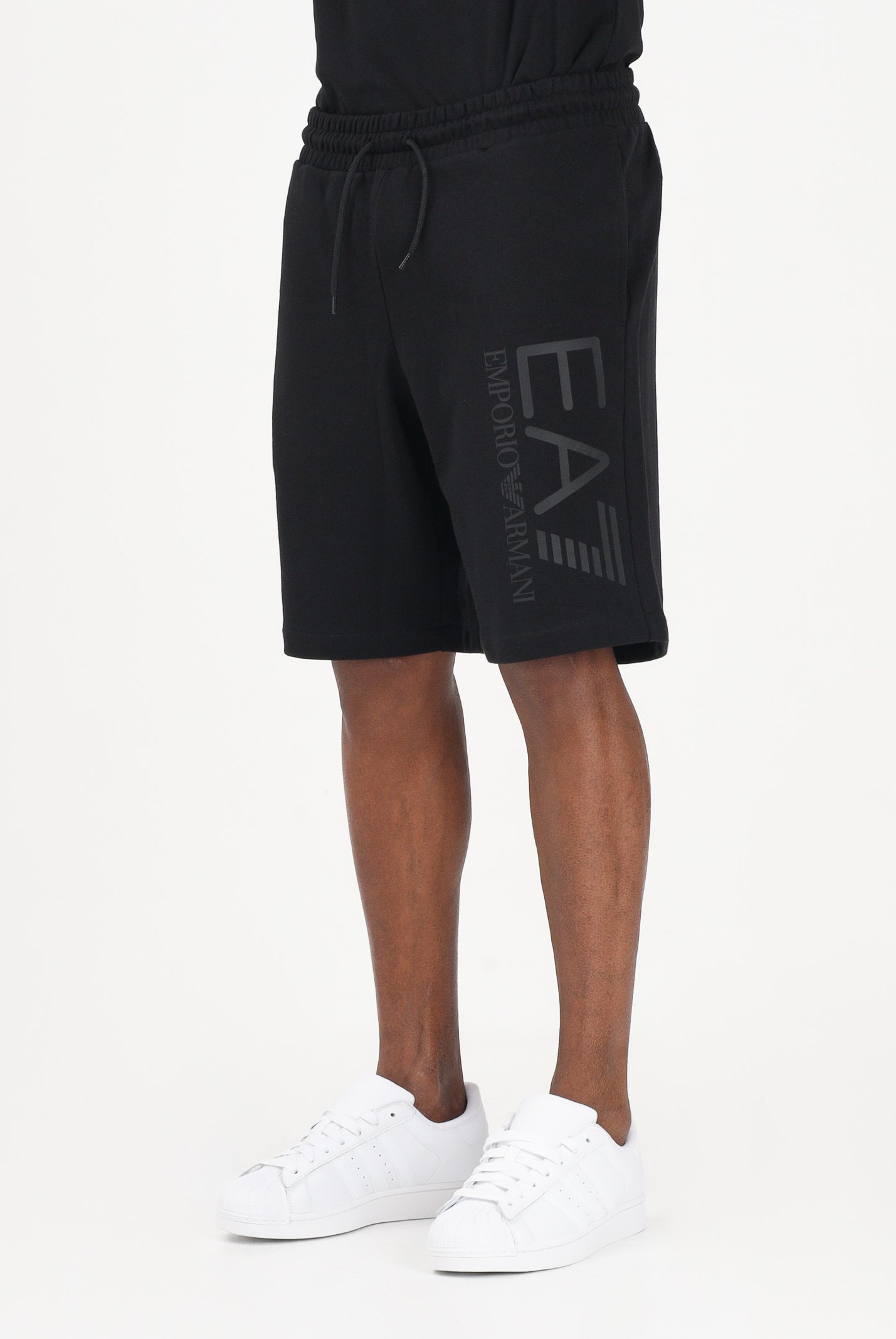EA7 Shorts nero da uomo con logo 7M001414AF22266 MC005 EA7