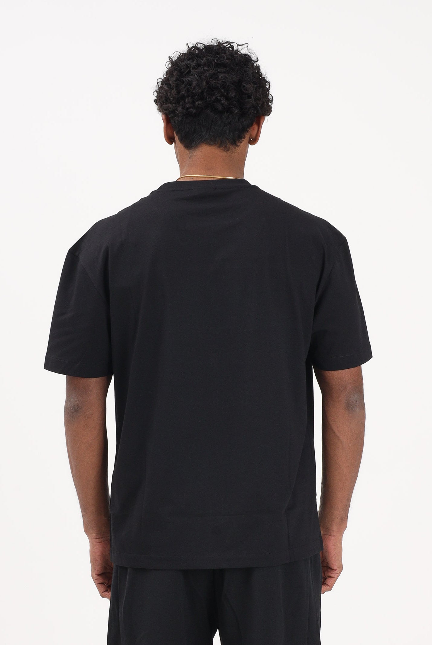 EA7 T-shirt a manica corta nera da uomo con stampa logo 7M001494AF16548 UC001 EA7
