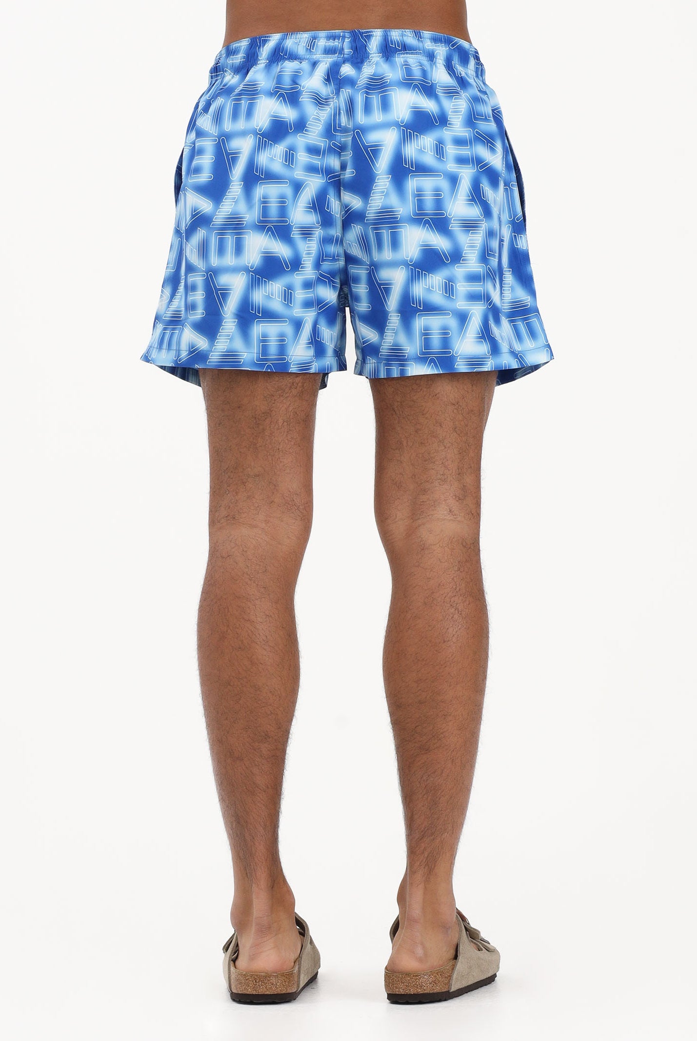EA7 Shorts mare azzurro da uomo con logo all-over 7M001715AF21250 MB465 EA7