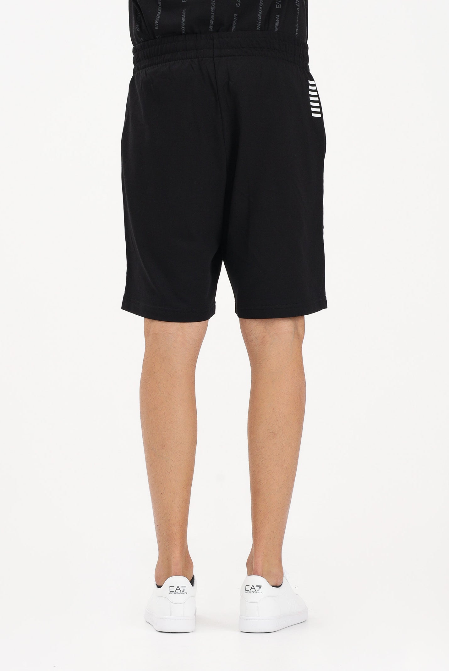 EA7 Shorts sportivo nero da uomo con logo 8NPS65PJVRZ 1200 EA7
