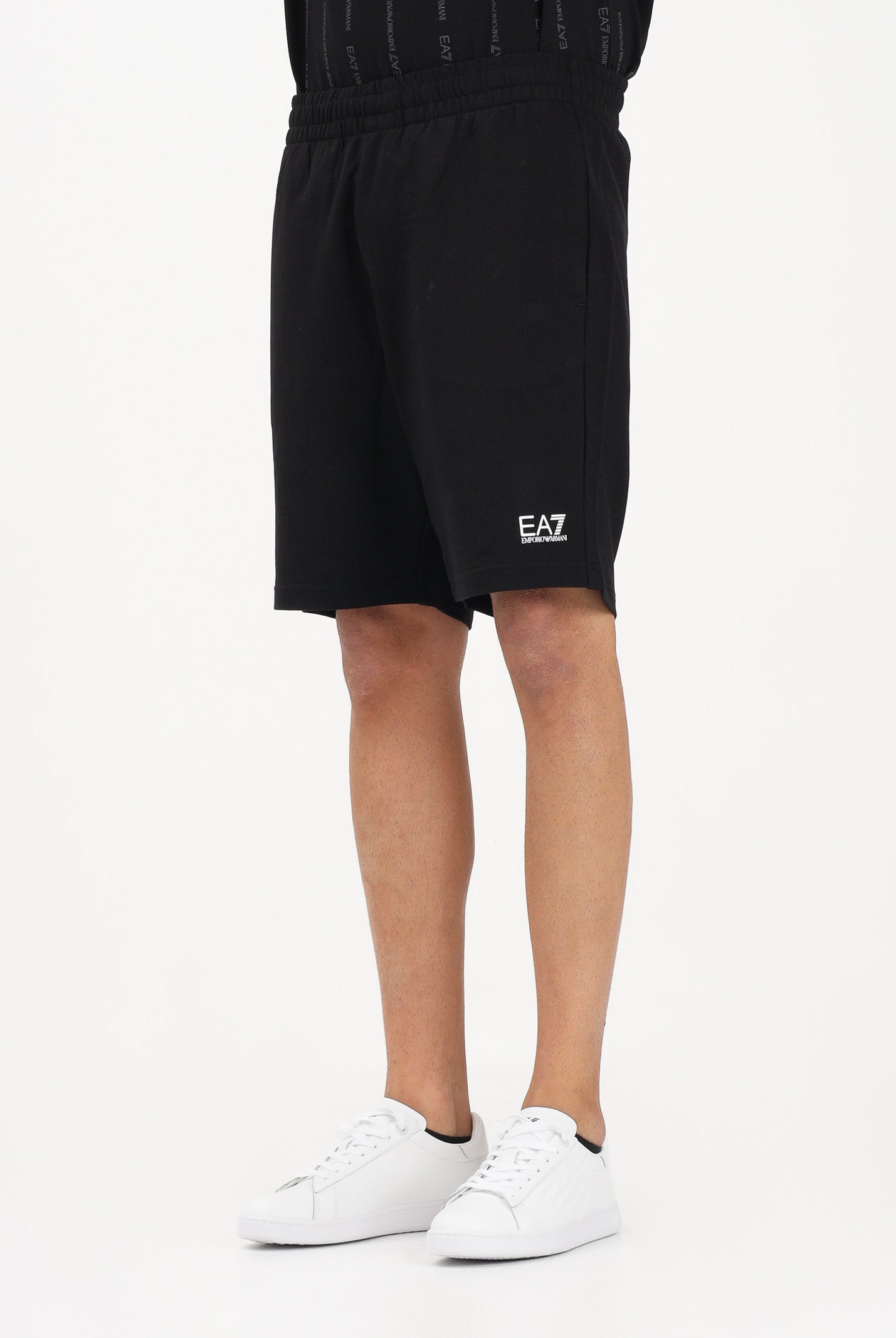 EA7 Shorts sportivo nero da uomo con logo 8NPS65PJVRZ 1200 EA7
