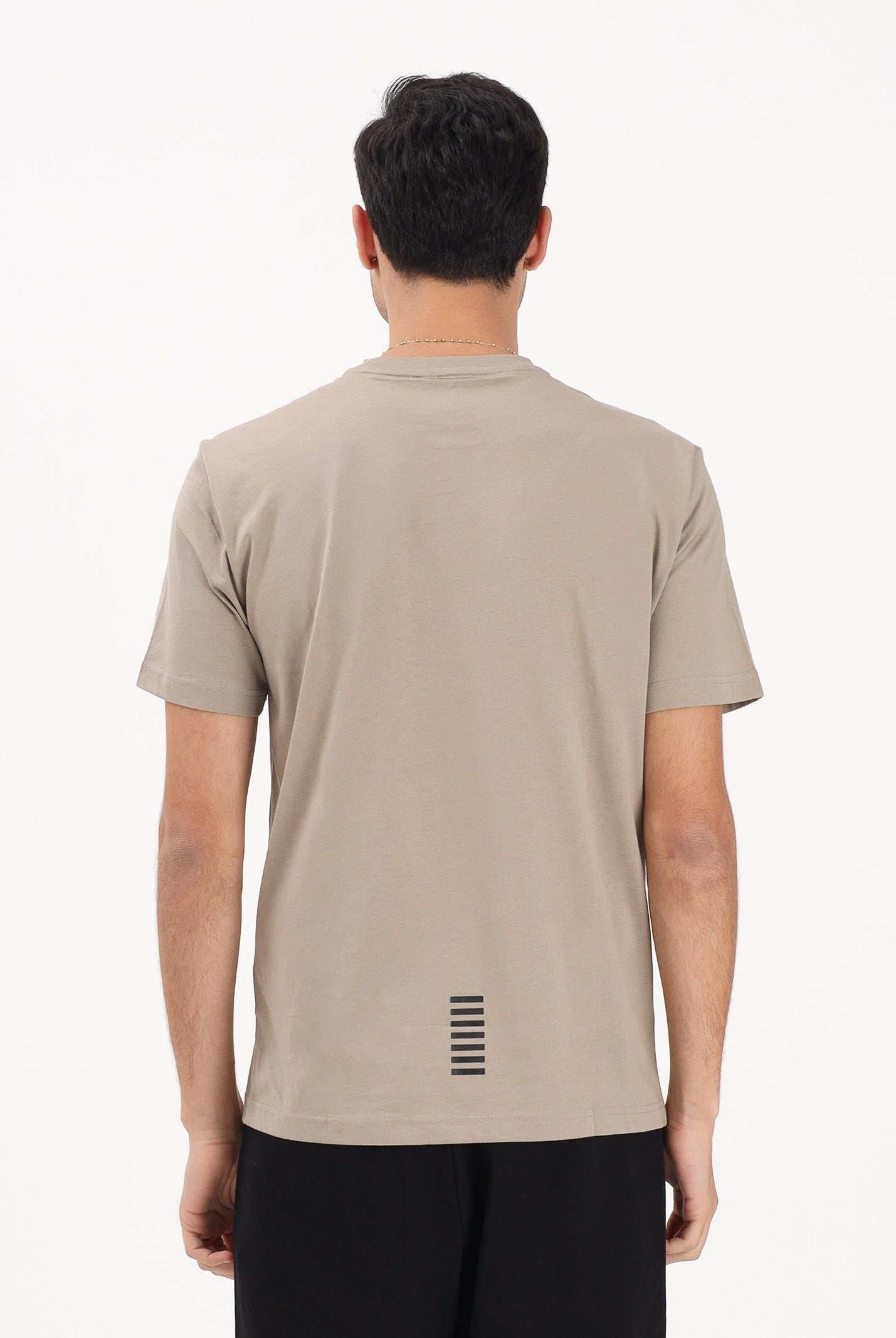 EA7 T-shirt a manica corta beige da uomo con logo 8NPT25PJVPZ U6167 EA7