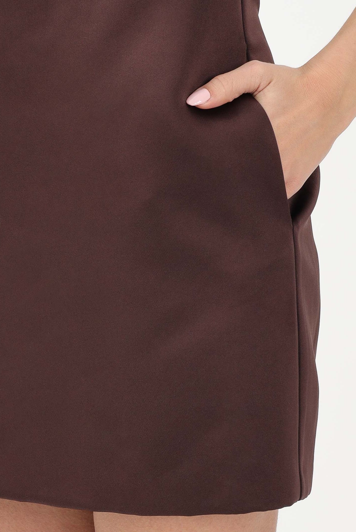 ELISABETTA FRANCHI Abito corto cacao da donna con collana AB87162E2 644 ELISABETTA FRANCHI