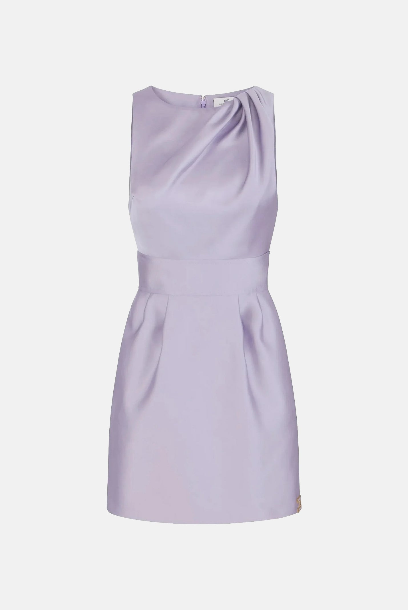 ELISABETTA FRANCHI Abito corto in duchesse lilla donna. AB87561E2 EV7 ELISABETTA FRANCHI