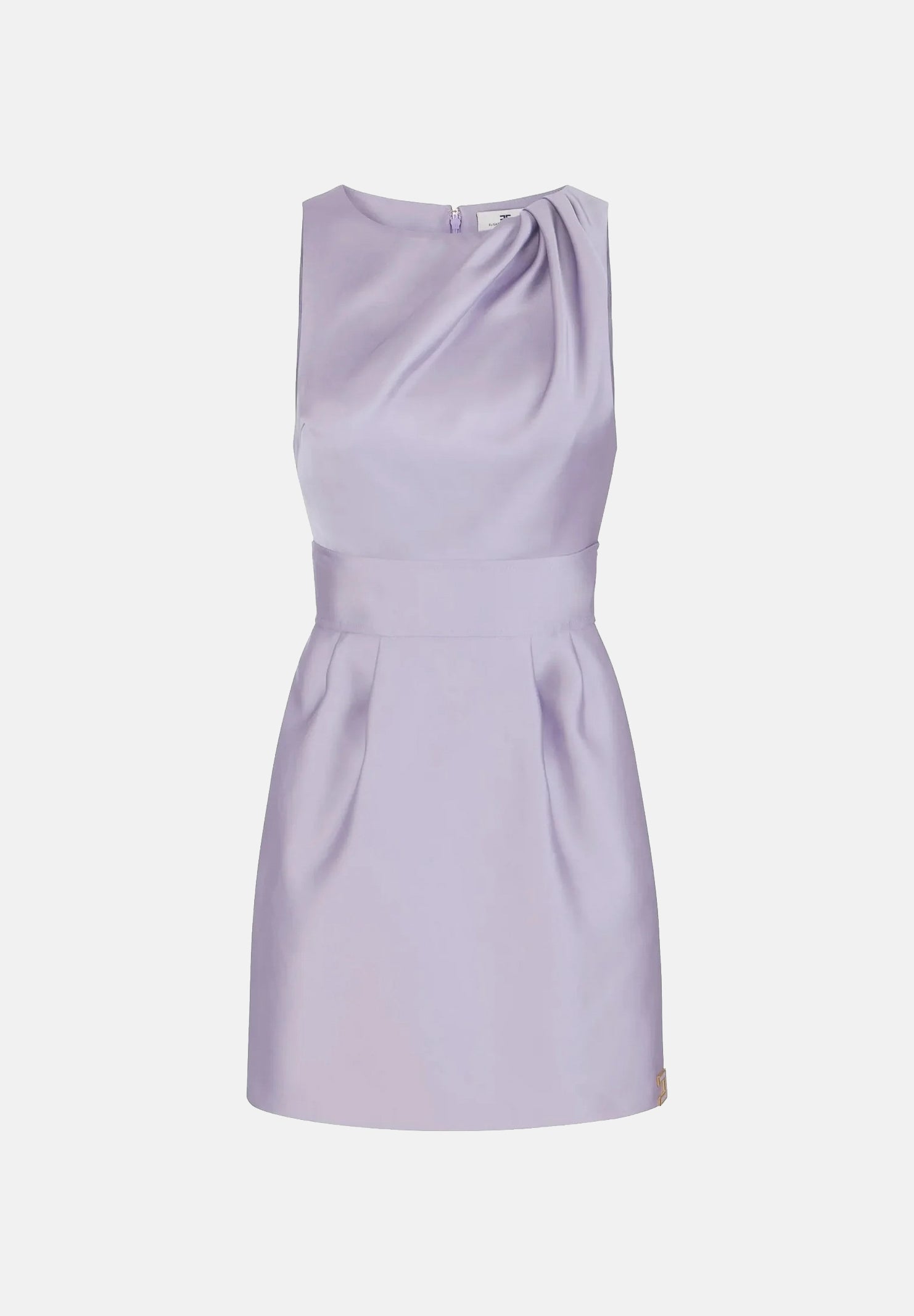 ELISABETTA FRANCHI Abito corto in duchesse lilla donna. AB87561E2 EV7 ELISABETTA FRANCHI
