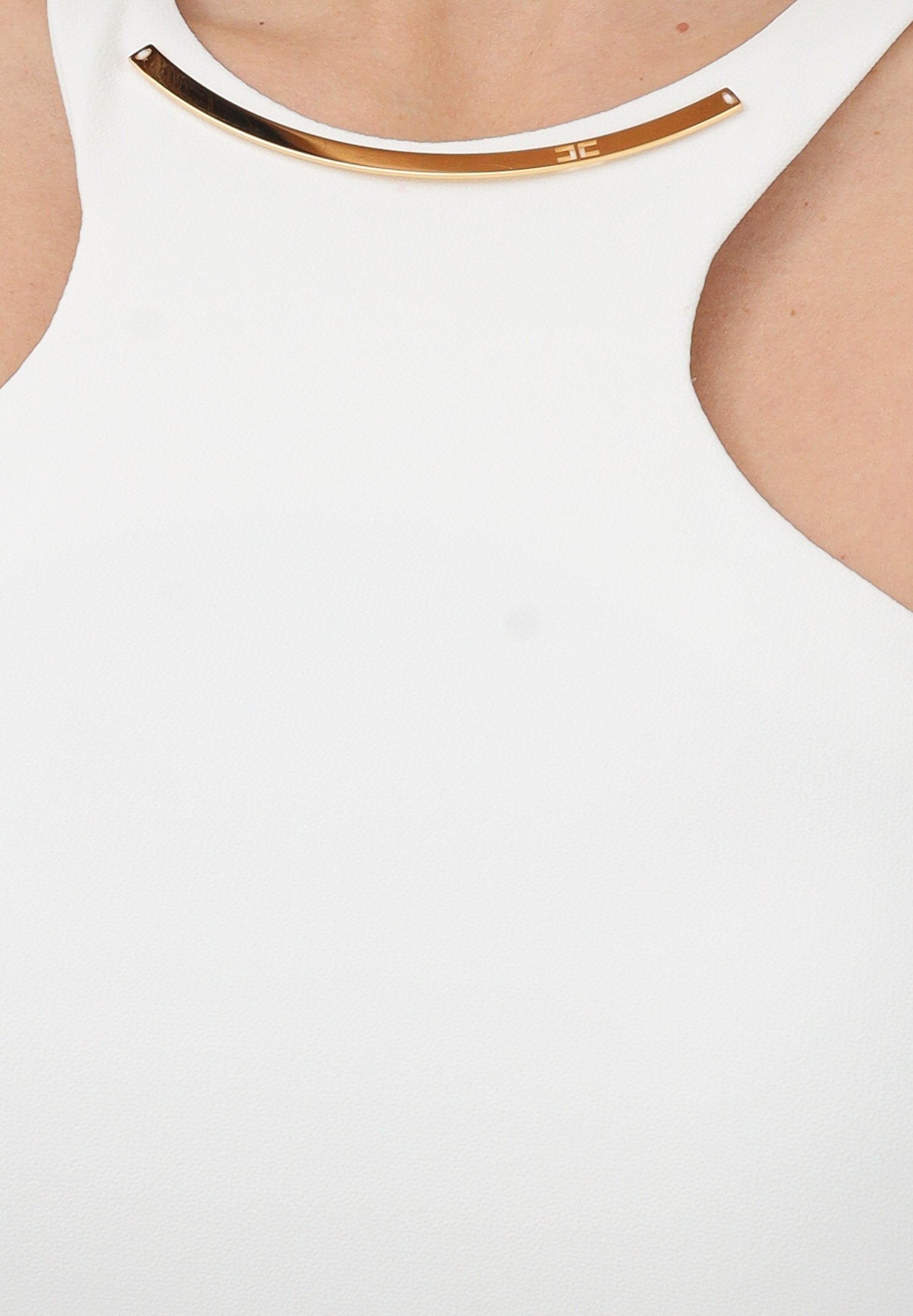 ELISABETTA FRANCHI Abito midi avorio da donna AB91761E2 360 ELISABETTA FRANCHI
