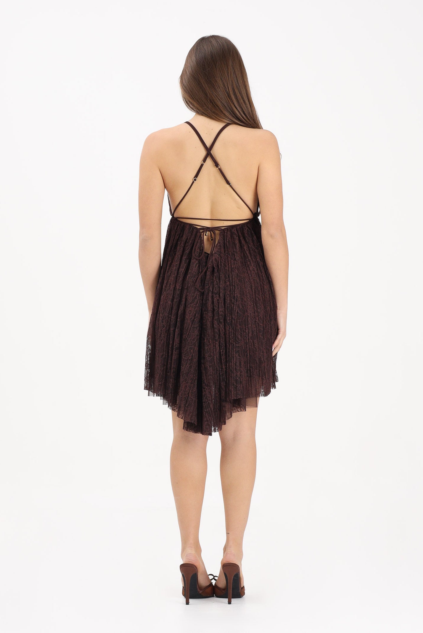 ELISABETTA FRANCHI Abito corto cacao da donna AB97062E2 644 ELISABETTA FRANCHI
