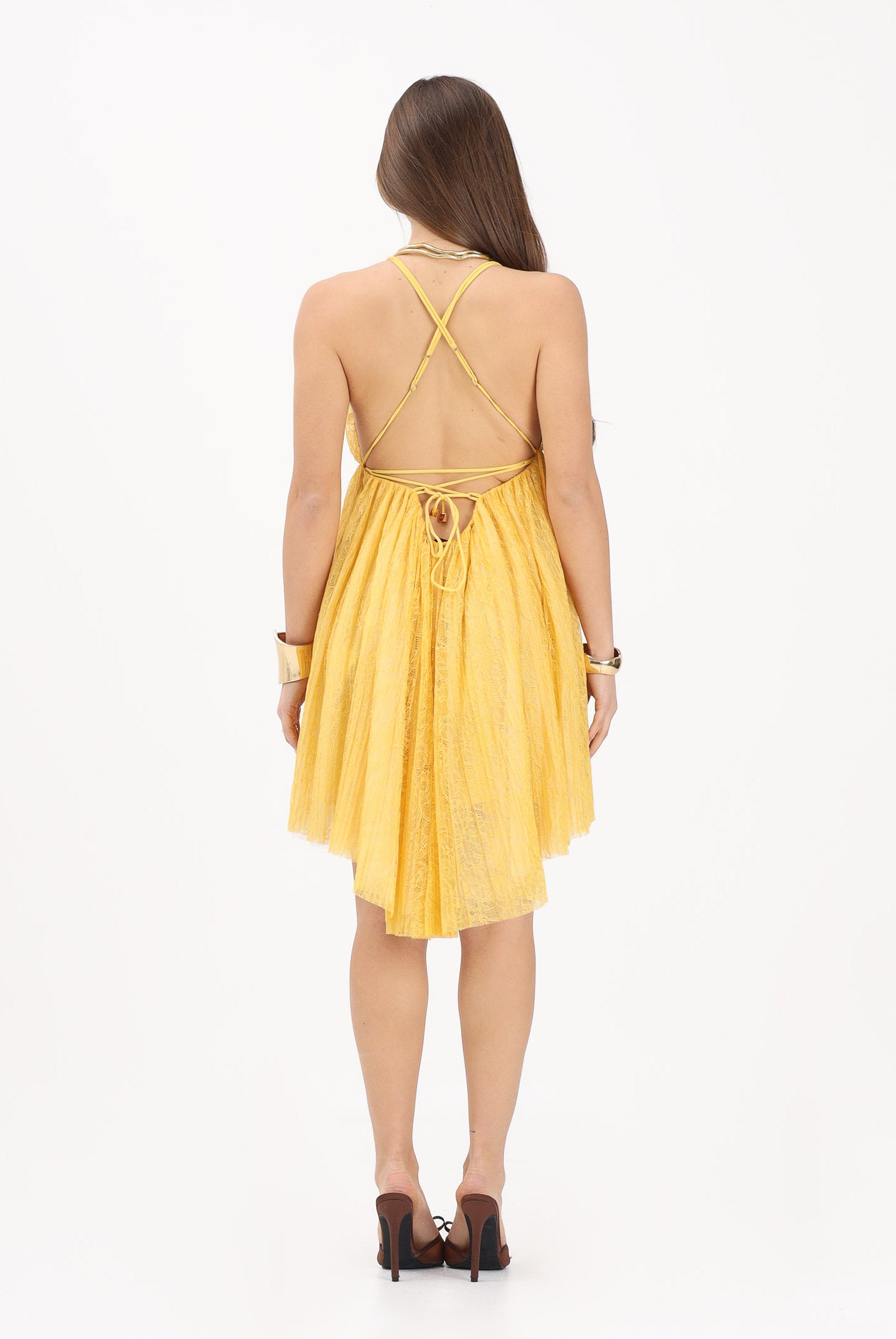 ELISABETTA FRANCHI Abito corto giallo da donna AB97062E2 EV4 ELISABETTA FRANCHI