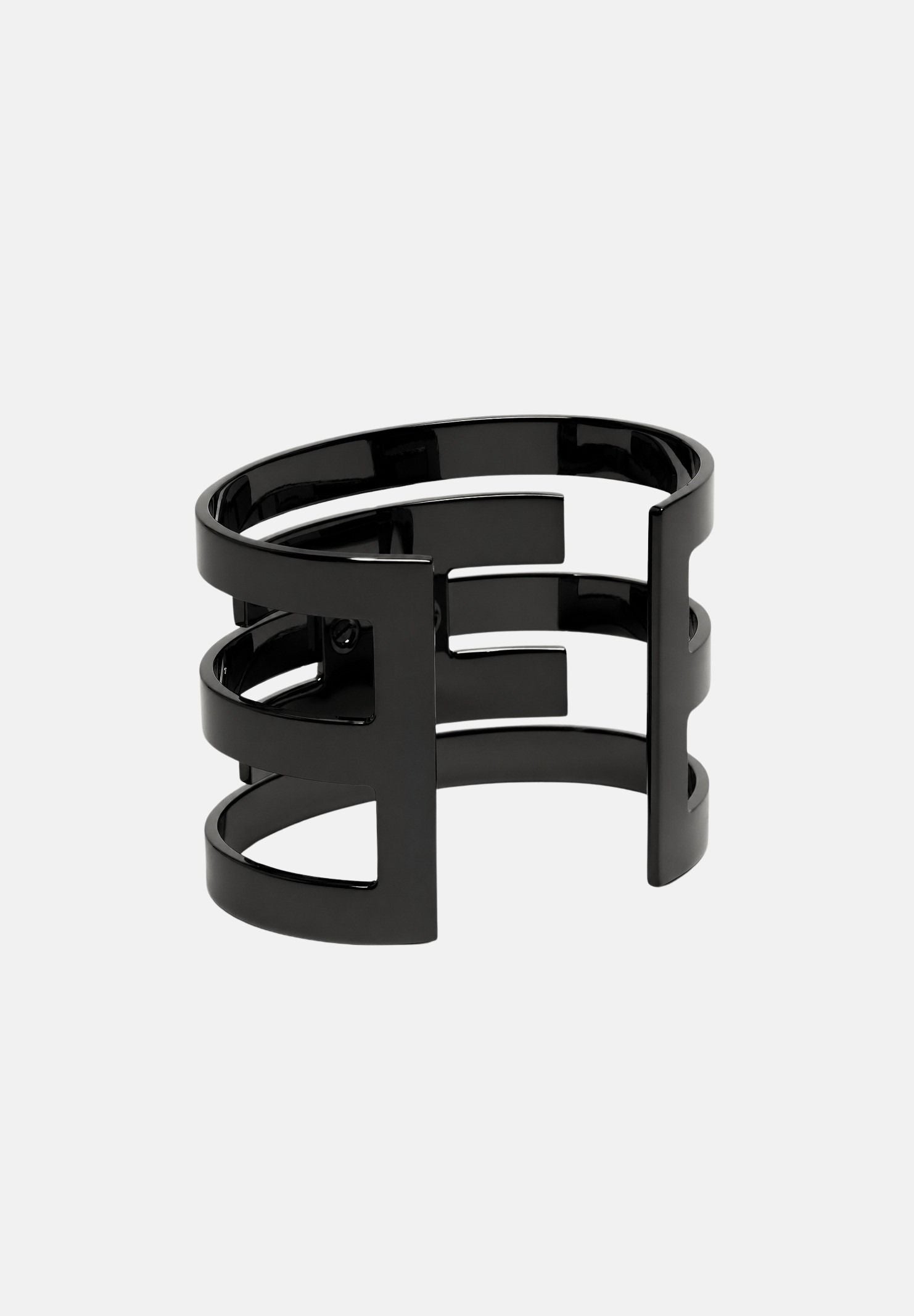 ELISABETTA FRANCHI bracciale rigido con fasce Nere da donna. BC36B63E2 110 ELISABETTA FRANCHI
