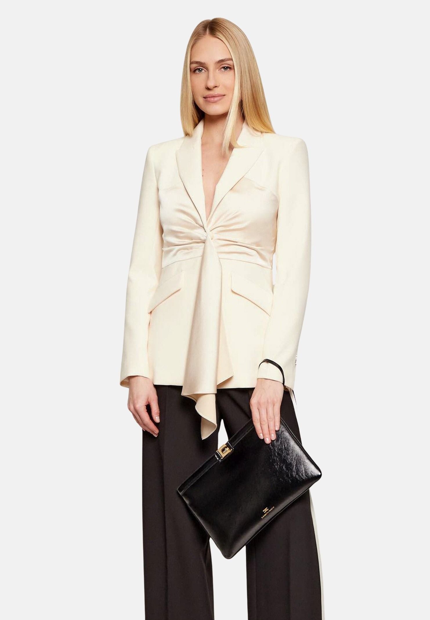 ELISABETTA FRANCHI Pochette nera da donna effetto naplak BS18A61E2 110 ELISABETTA FRANCHI