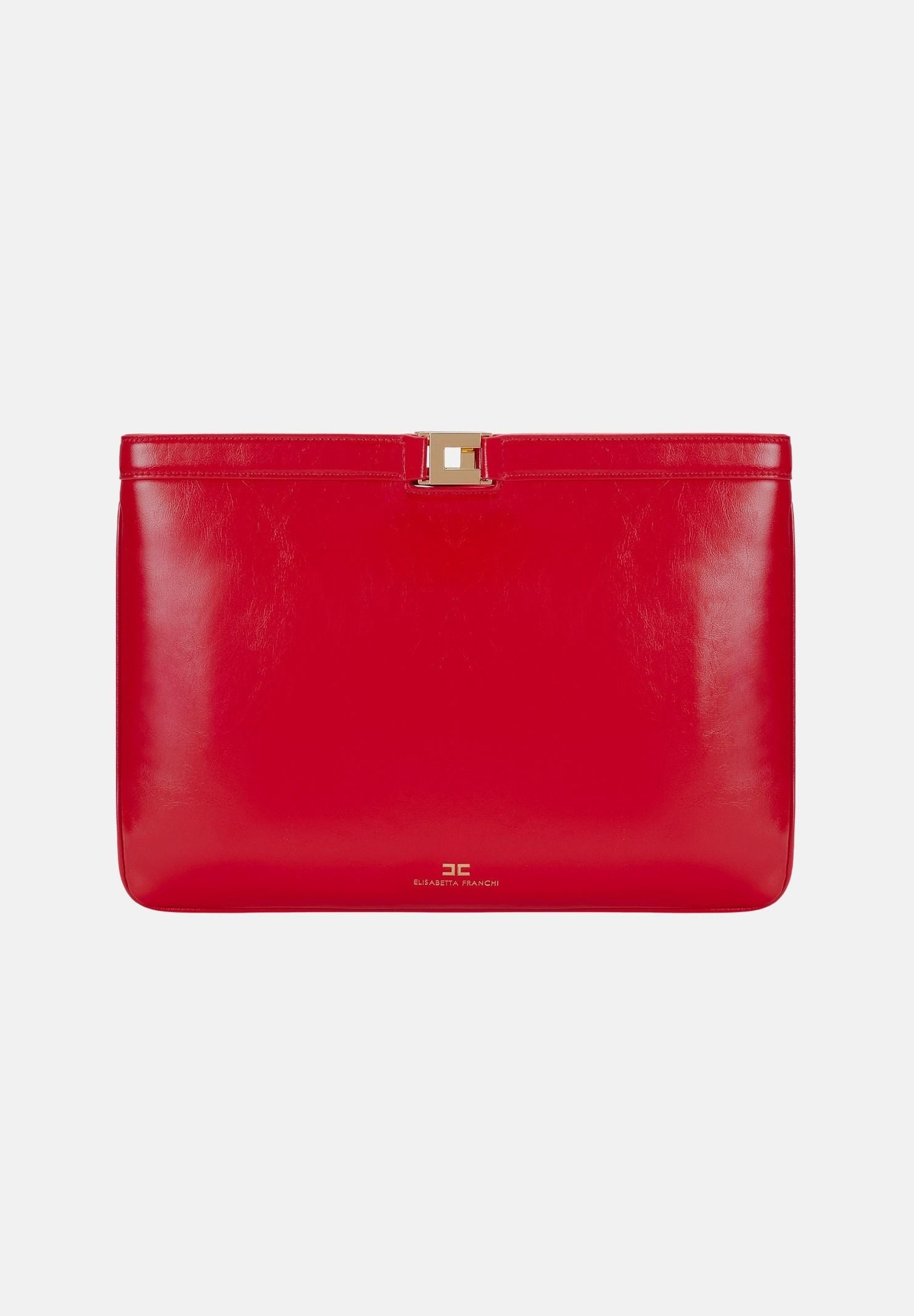 ELISABETTA FRANCHI Pochette rossa da donna effetto naplak BS18A61E2 H85 ELISABETTA FRANCHI