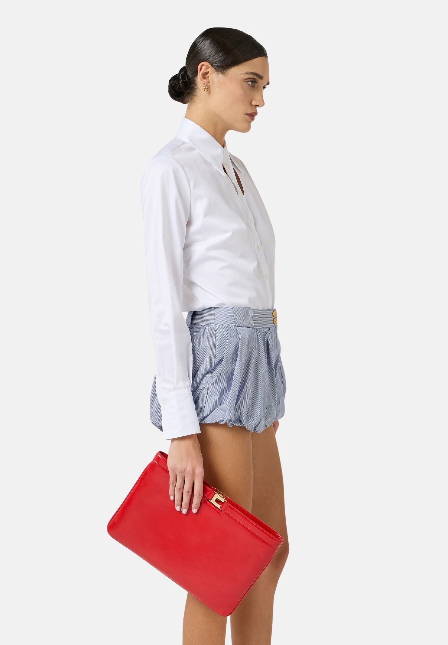 ELISABETTA FRANCHI Pochette rossa da donna effetto naplak BS18A61E2 H85 ELISABETTA FRANCHI