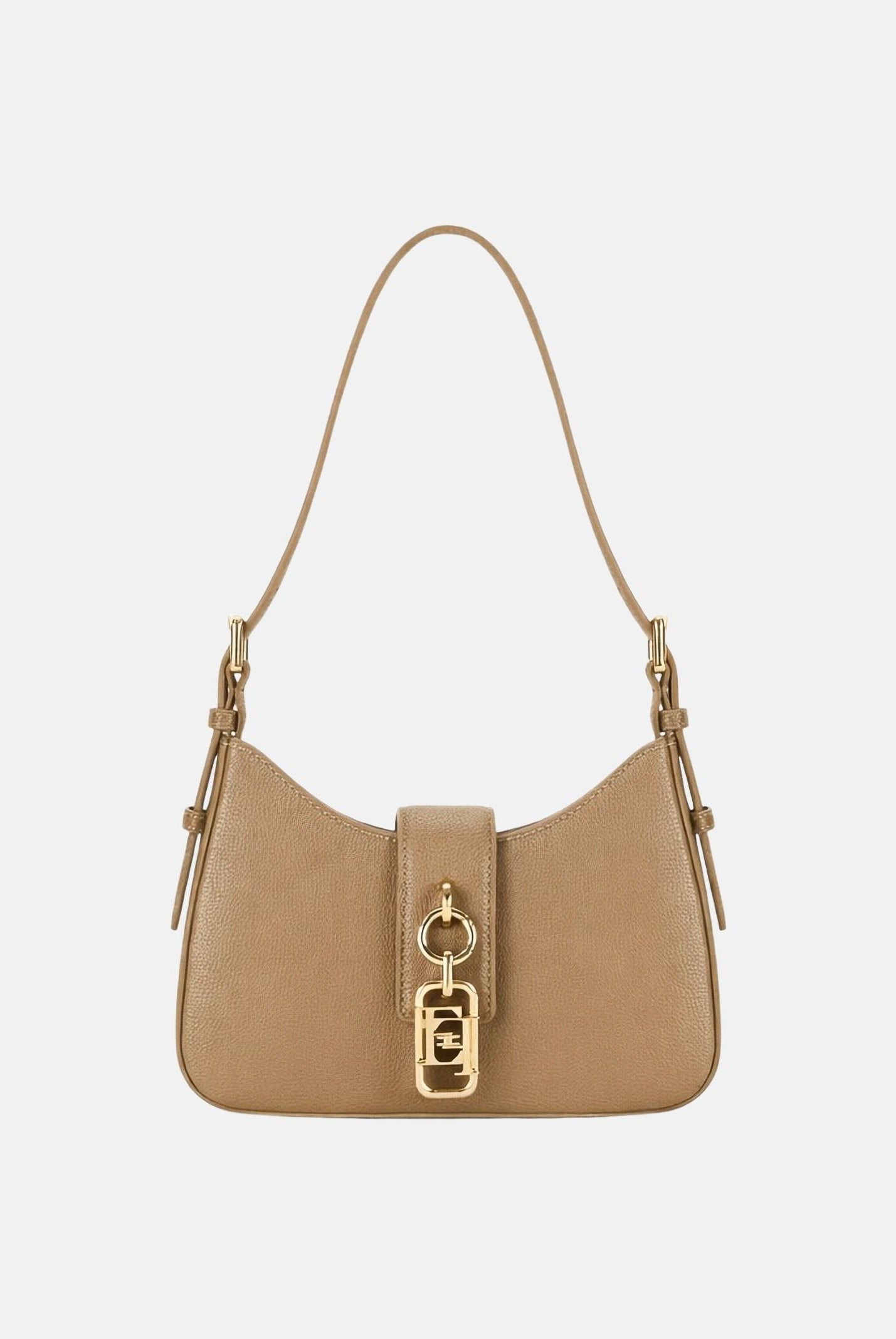 ELISABETTA FRANCHI Borsa a spalla argilla da donna con charm BS24A62E2 229 ELISABETTA FRANCHI