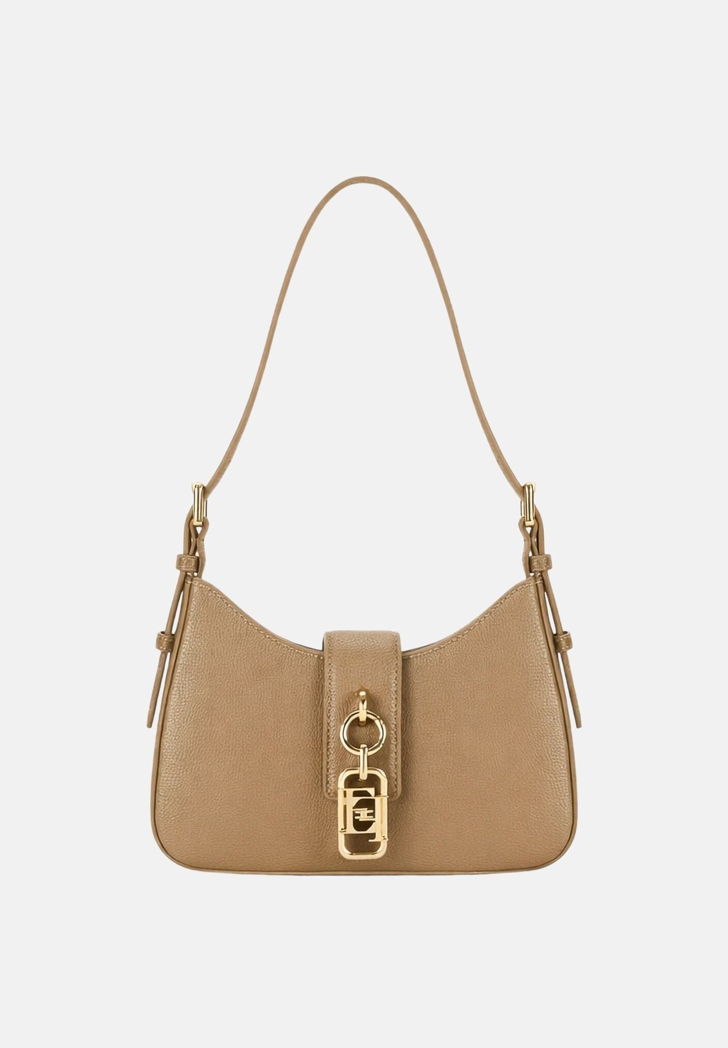 ELISABETTA FRANCHI Borsa a spalla argilla da donna con charm BS24A62E2 229 ELISABETTA FRANCHI