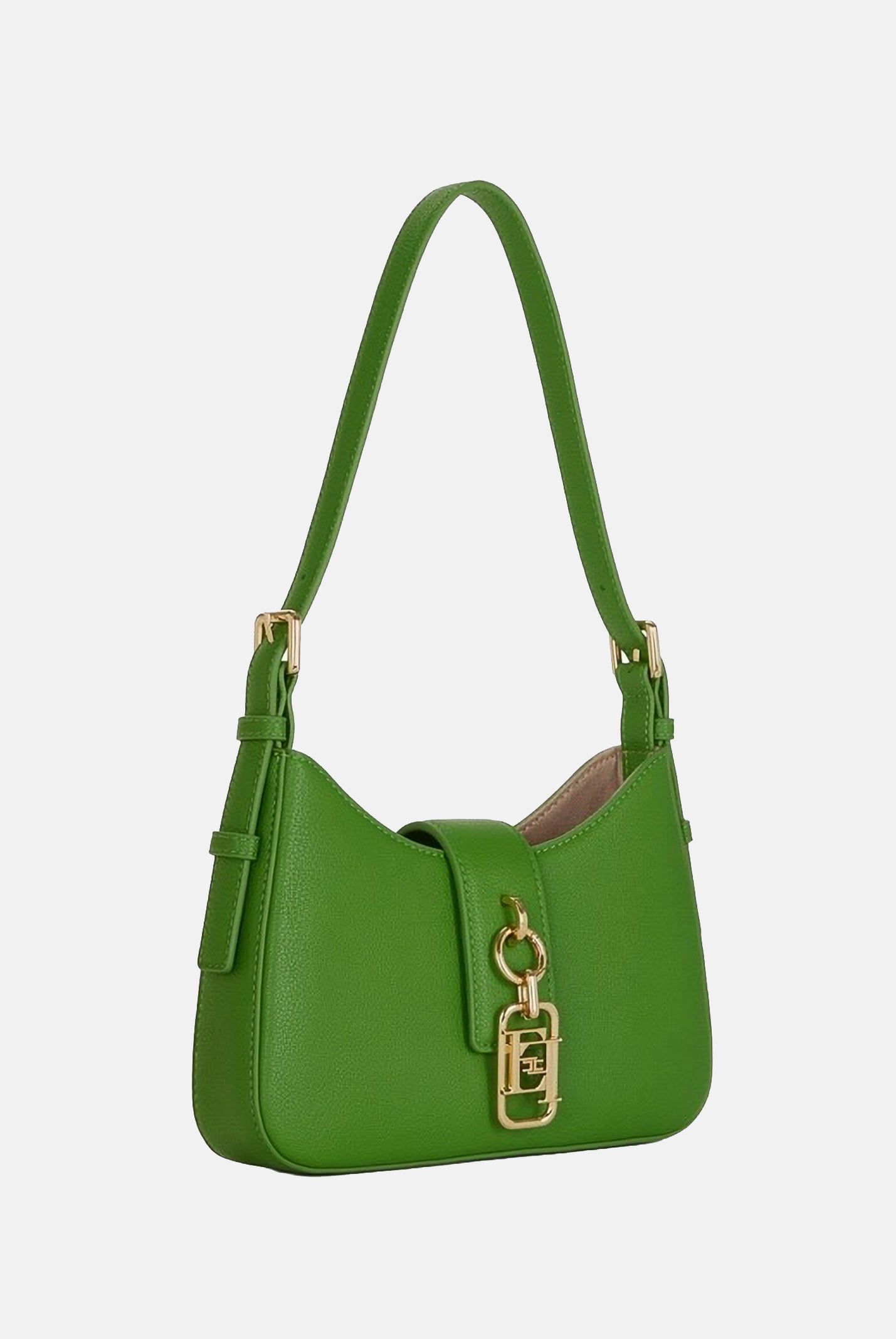 ELISABETTA FRANCHI Borsa a spalla verde da donna con charm<BR/> BS24A62E2 EV3 ELISABETTA FRANCHI