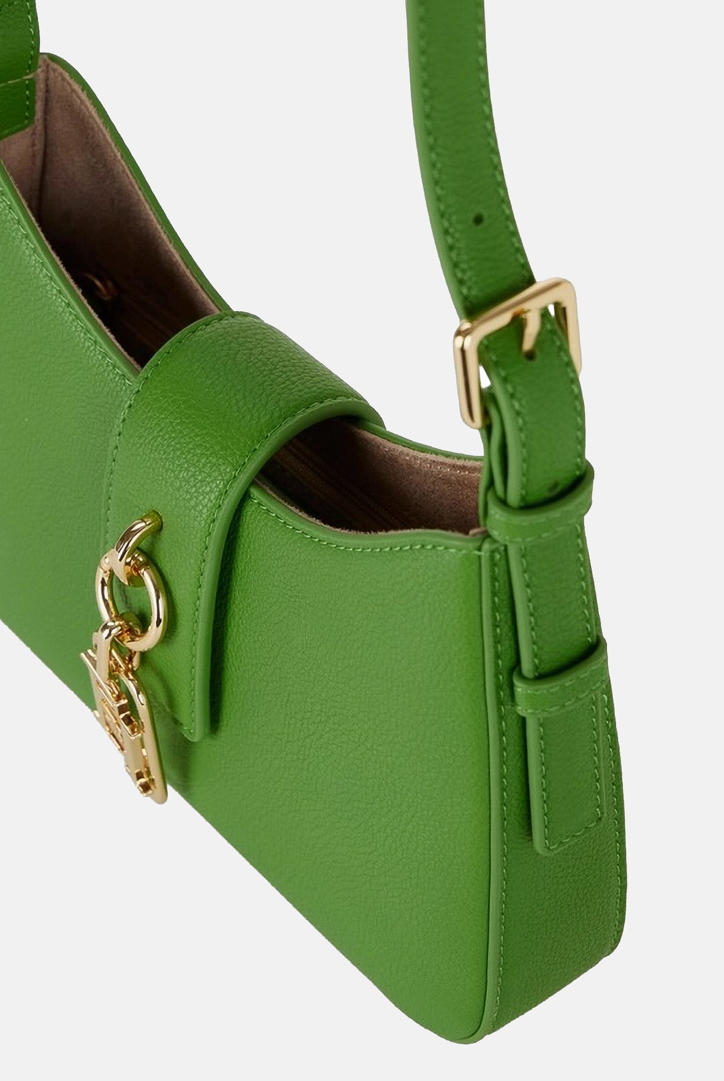 ELISABETTA FRANCHI Borsa a spalla verde da donna con charm<BR/> BS24A62E2 EV3 ELISABETTA FRANCHI