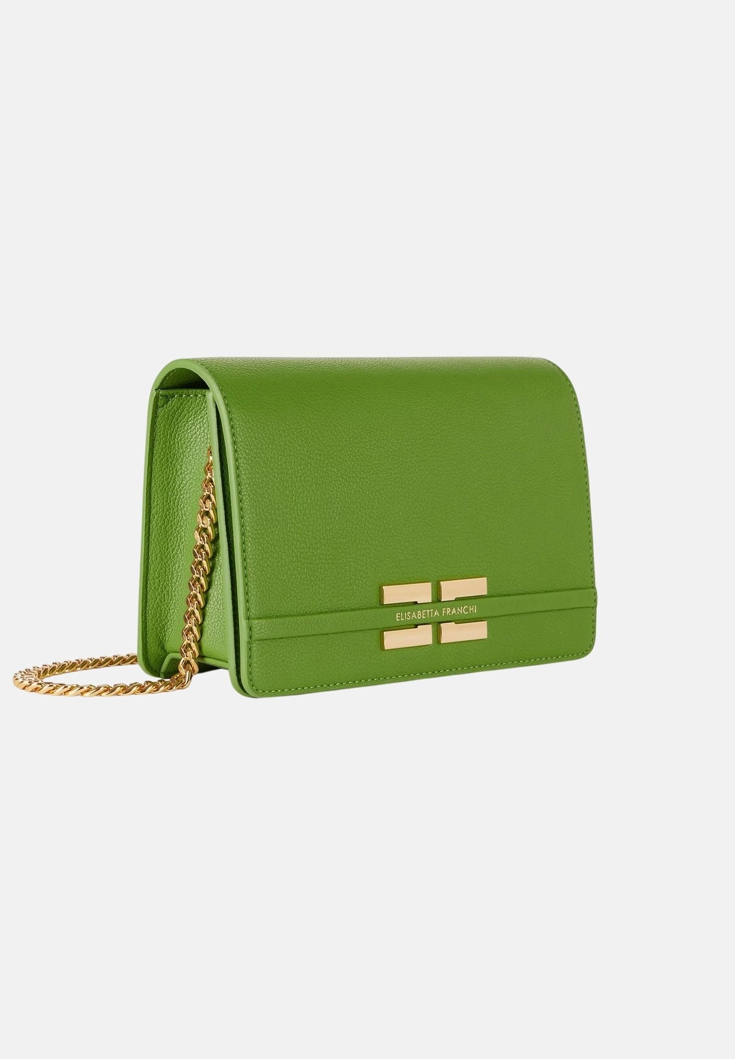 ELISABETTA FRANCHI Pochette verde da donna con logo BS39A61E2 EV3 ELISABETTA FRANCHI