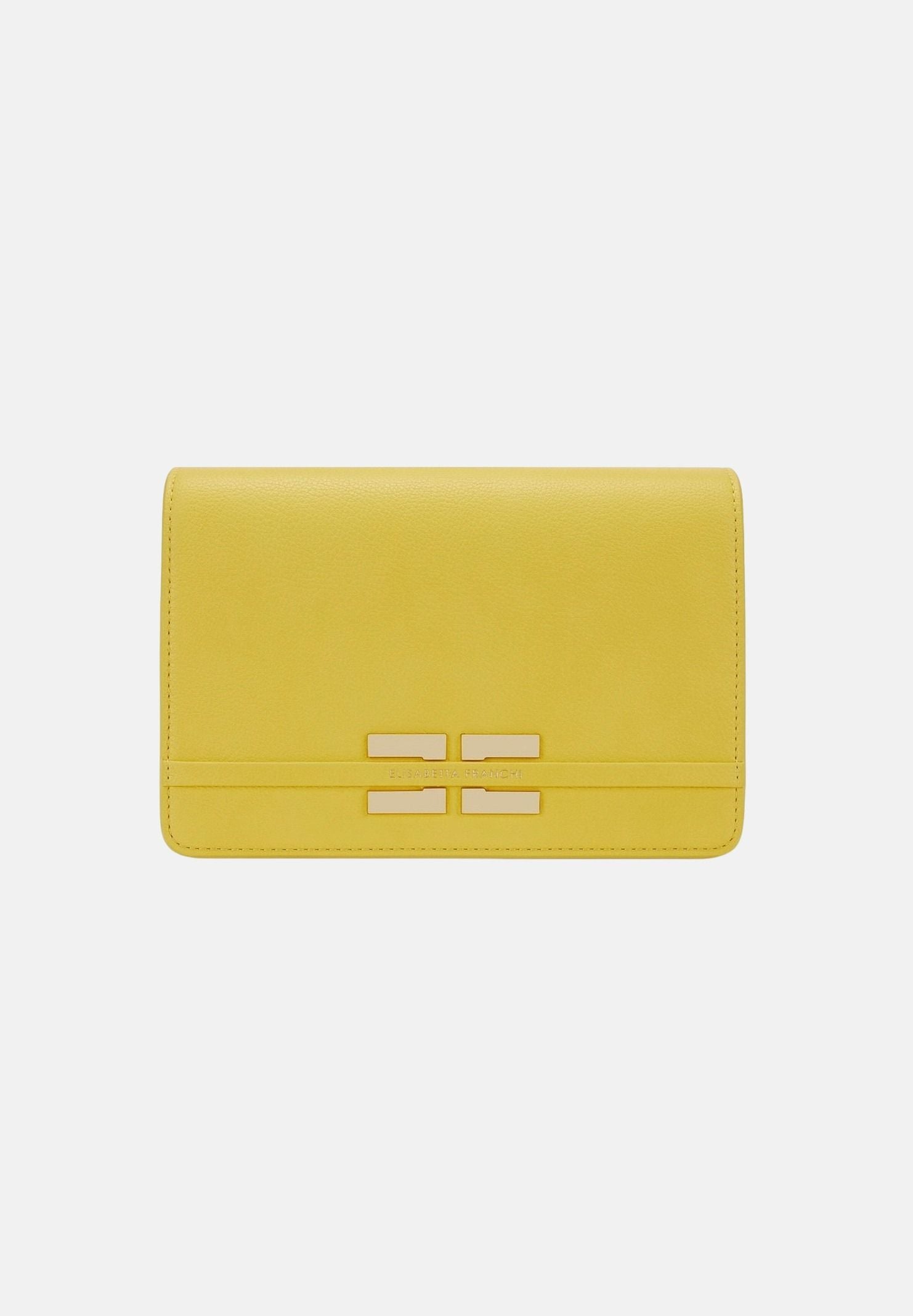 ELISABETTA FRANCHI Pochette gialla da donna con logo BS39A61E2 EV4 ELISABETTA FRANCHI