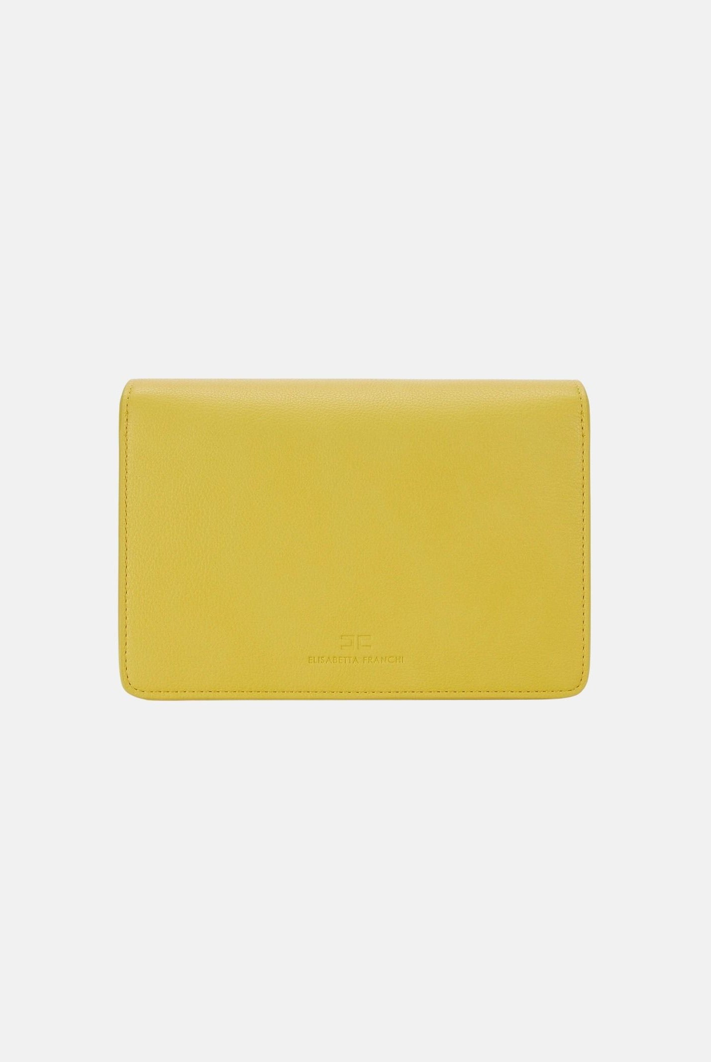 ELISABETTA FRANCHI Pochette gialla da donna con logo BS39A61E2 EV4 ELISABETTA FRANCHI