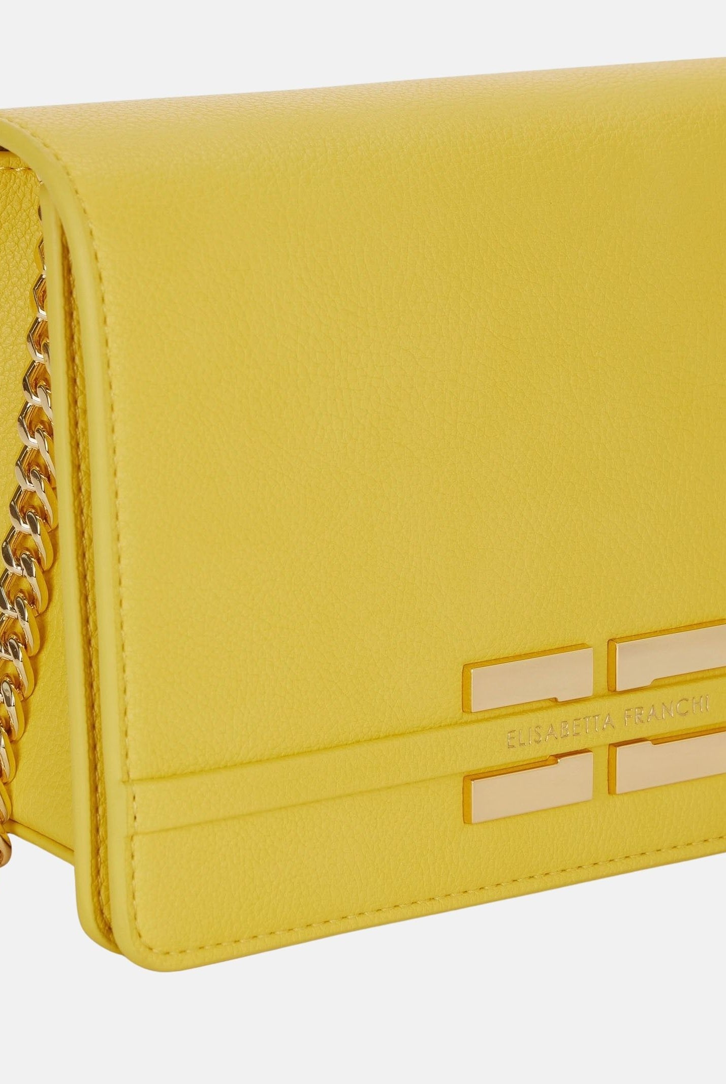ELISABETTA FRANCHI Pochette gialla da donna con logo BS39A61E2 EV4 ELISABETTA FRANCHI