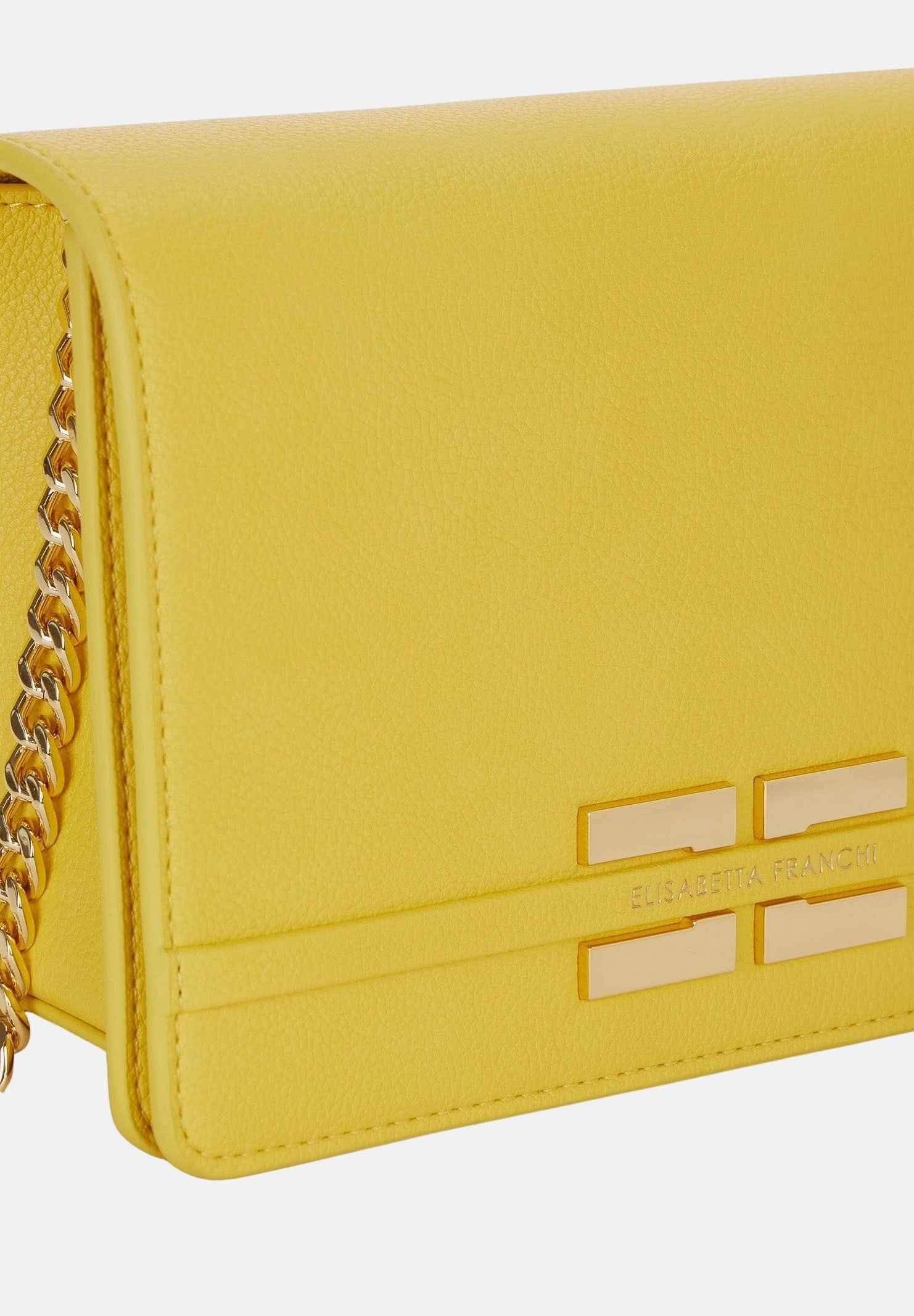 ELISABETTA FRANCHI Pochette gialla da donna con logo BS39A61E2 EV4 ELISABETTA FRANCHI