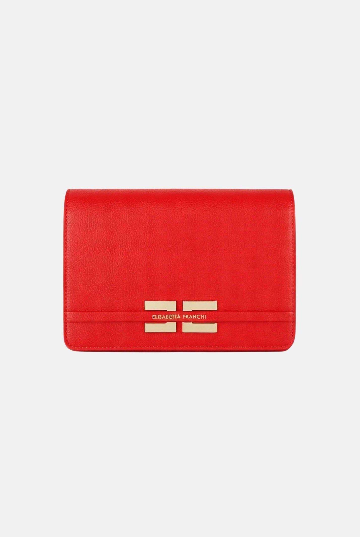 ELISABETTA FRANCHI Pochette rossa da donna con logo BS39A61E2 H85 ELISABETTA FRANCHI